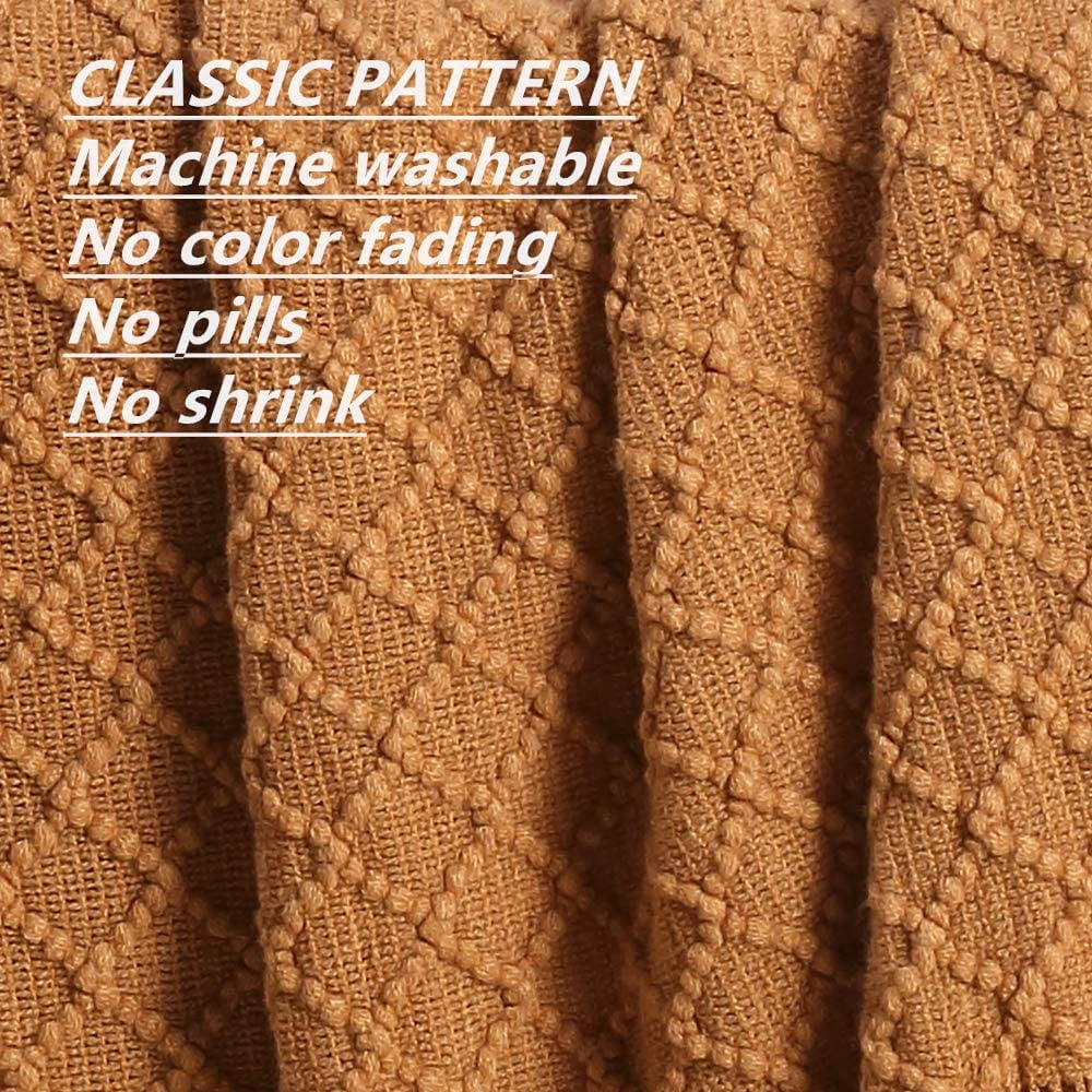 Cozy Fleece Home Decor Rustic Couch Sofa Chair Bed Throw Blanket, Soft Warm Light Weight in Spring Summer (50''X60'' Brown) - Cozy Fleece Throw Blanket for Couch & Bed Detail