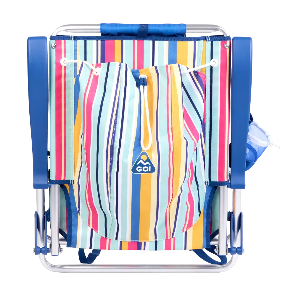 Rust-Resistant Aluminum Backpack Beach Chair - Choice 709 - Multi-Position Outdoor Beach Chair with Pillow Detail