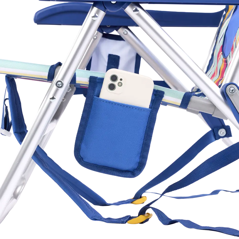 Rust-Resistant Aluminum Backpack Beach Chair - Choice 709 - Multi-Position Outdoor Beach Chair with Pillow Detail