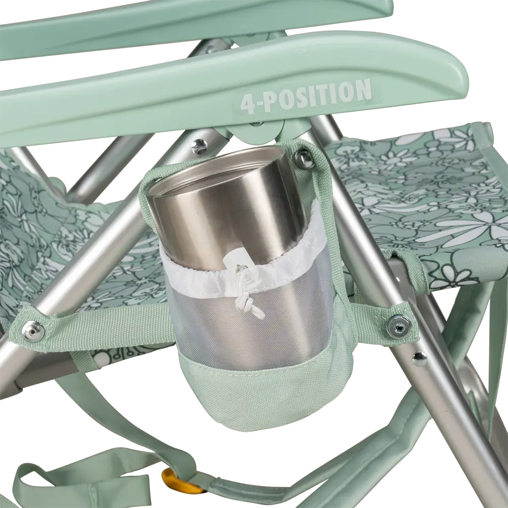 Rust-Resistant Aluminum Backpack Beach Chair - Choice 709 - Multi-Position Outdoor Beach Chair with Pillow Detail