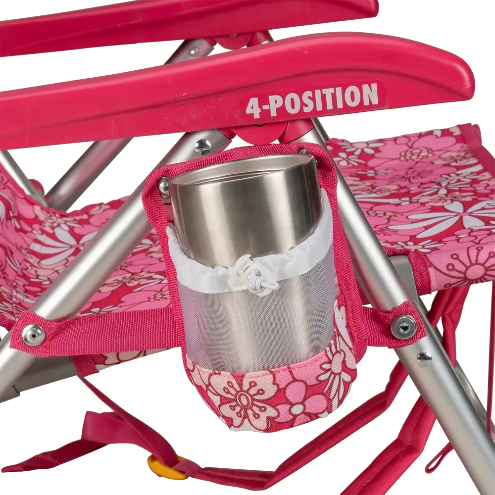 Rust-Resistant Aluminum Backpack Beach Chair - Choice 709 - Multi-Position Outdoor Beach Chair with Pillow Detail