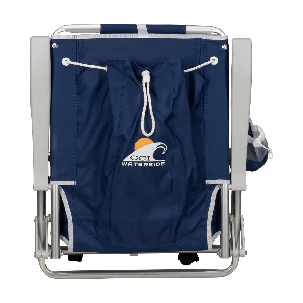 Rust-Resistant Aluminum Backpack Beach Chair - Choice 709 - Multi-Position Outdoor Beach Chair with Pillow Detail