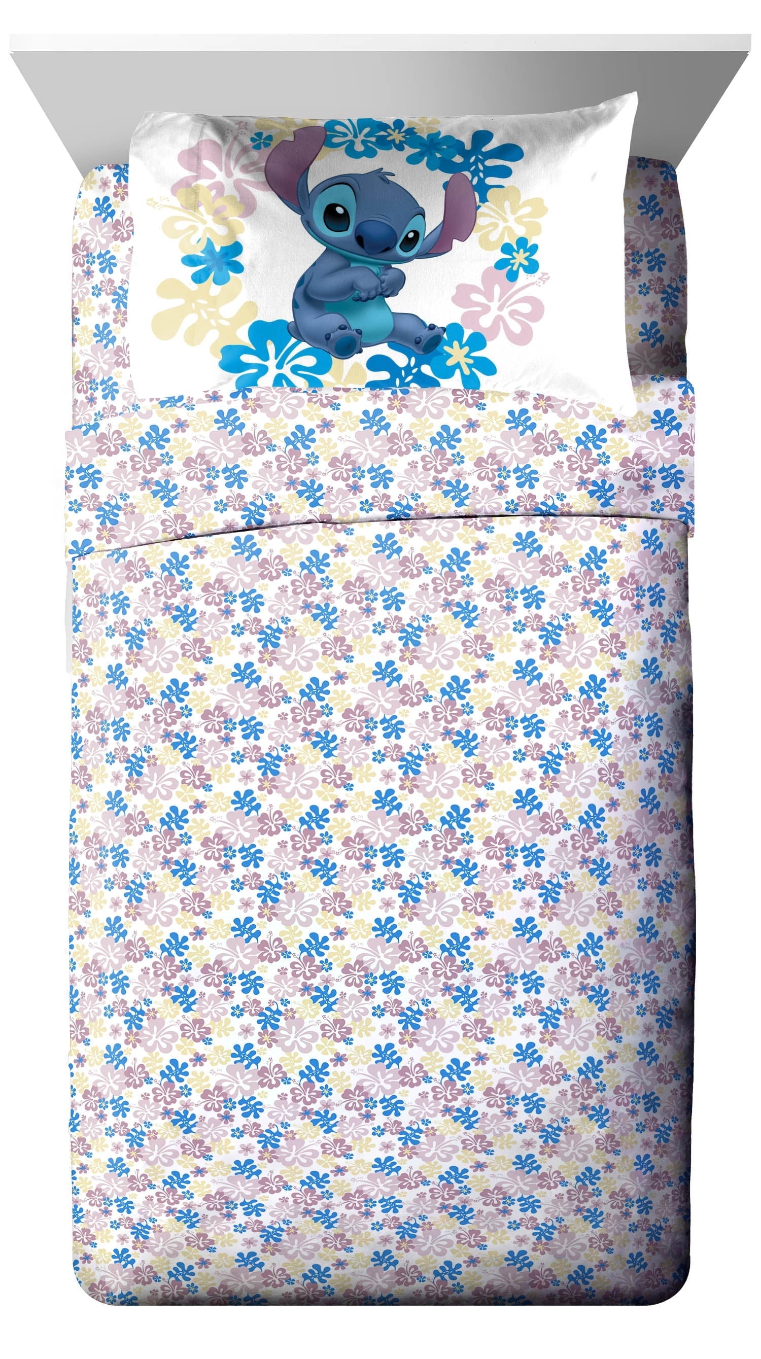 Heavyweight Warmth Lilo and Stitch Sweet Stitch 5 Piece Twin Size Kids Comforter Set with Sham - Super Soft Bed Set for Kids - All-Season Down Alternative Comforter Insert Detail