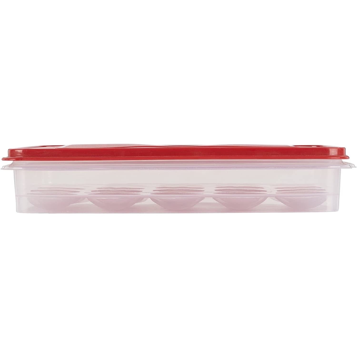 Sweet Treat Shaped Egg Keeper Food Storage Container, Clear/Red, 1 Count - Deliciously Soft Cupcake Sensory Glob Detail