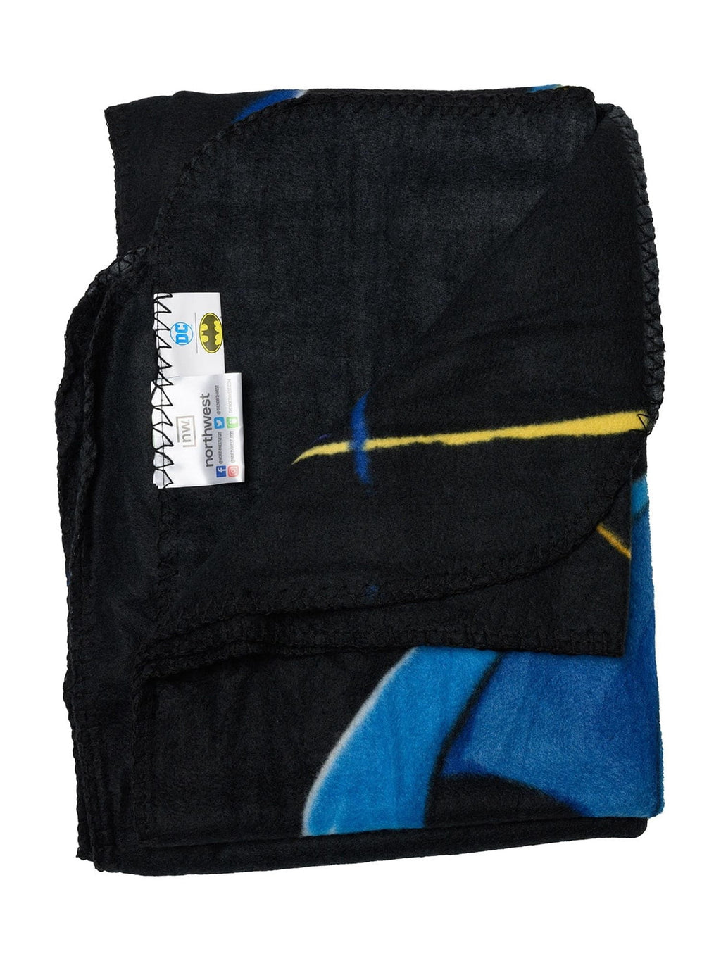 Lightweight Warm Throw Blanket 45" x 60" Dark Knight Superhero - Cozy Fleece Throw Blanket for Couch & Bed Detail