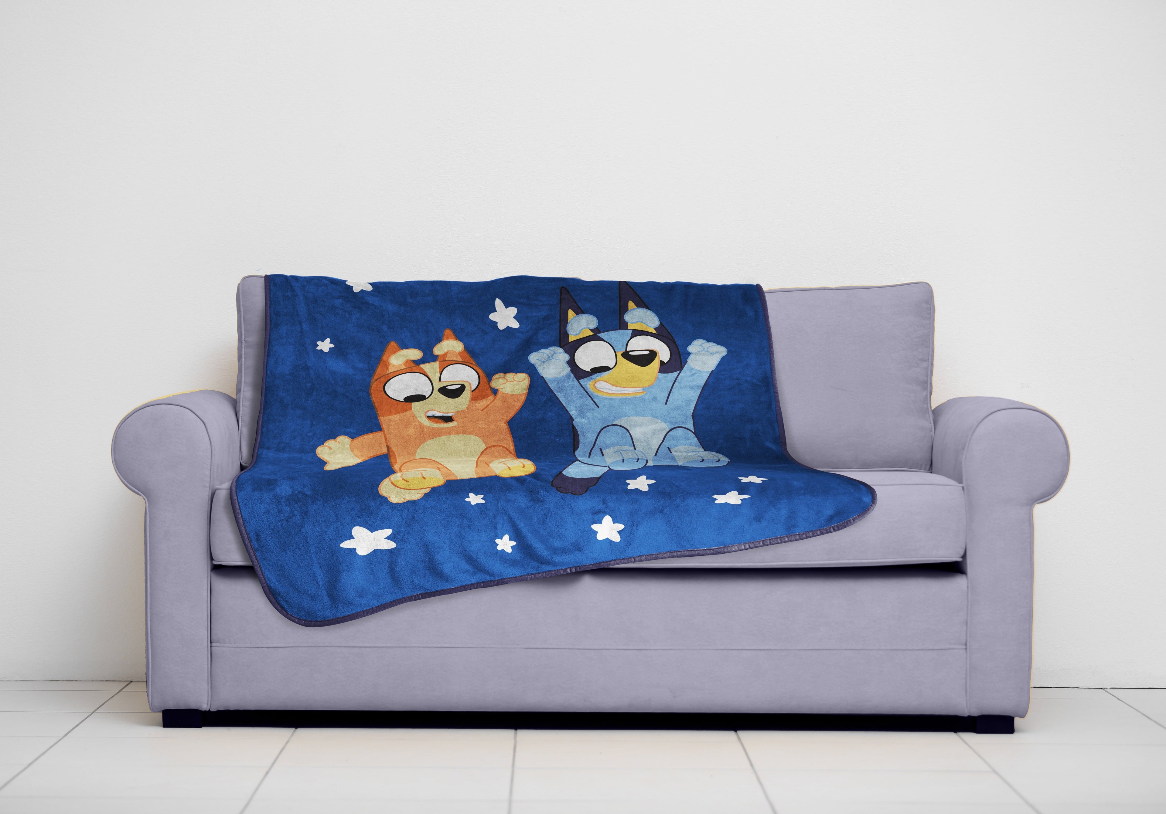 Cozy Fleece In The Dream Kids Throw Blanket, 46 x 60, Microfiber, Blue, BBC Studios Ages 1+ - Lightweight Plush Warm Blanket for All Seasons Detail