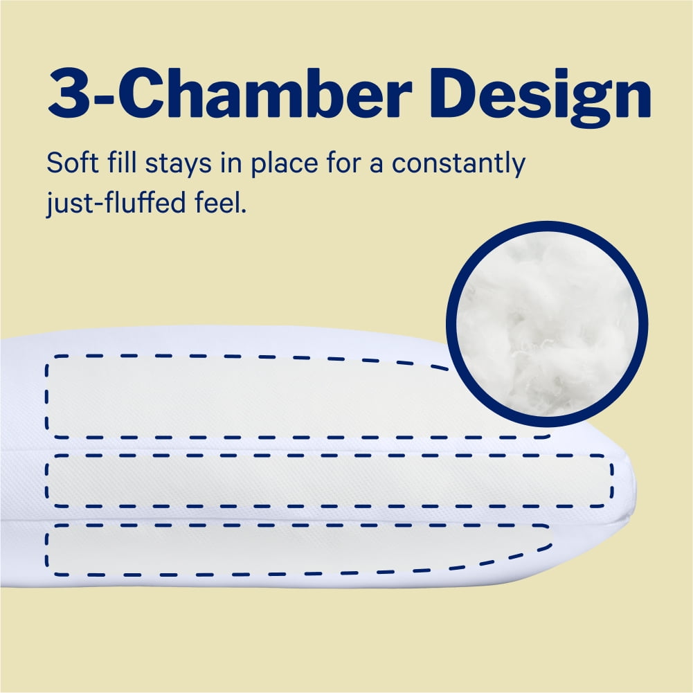 Decorative Plump Sleep Essential Cooling Pillow, Standard - Ergonomic Memory Foam Pillow for Neck Pain Support Detail