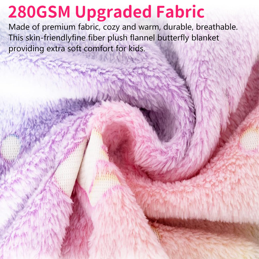 Reversible Sherpa Glow in The Dark Pony Blanket for Kids, 50"x60" Soft Cozy Luminous Flannel Blanket, Christmas Birthday Gift for Girls... - Luxury Knitted Decorative Throw Blanket with Fringes Detail