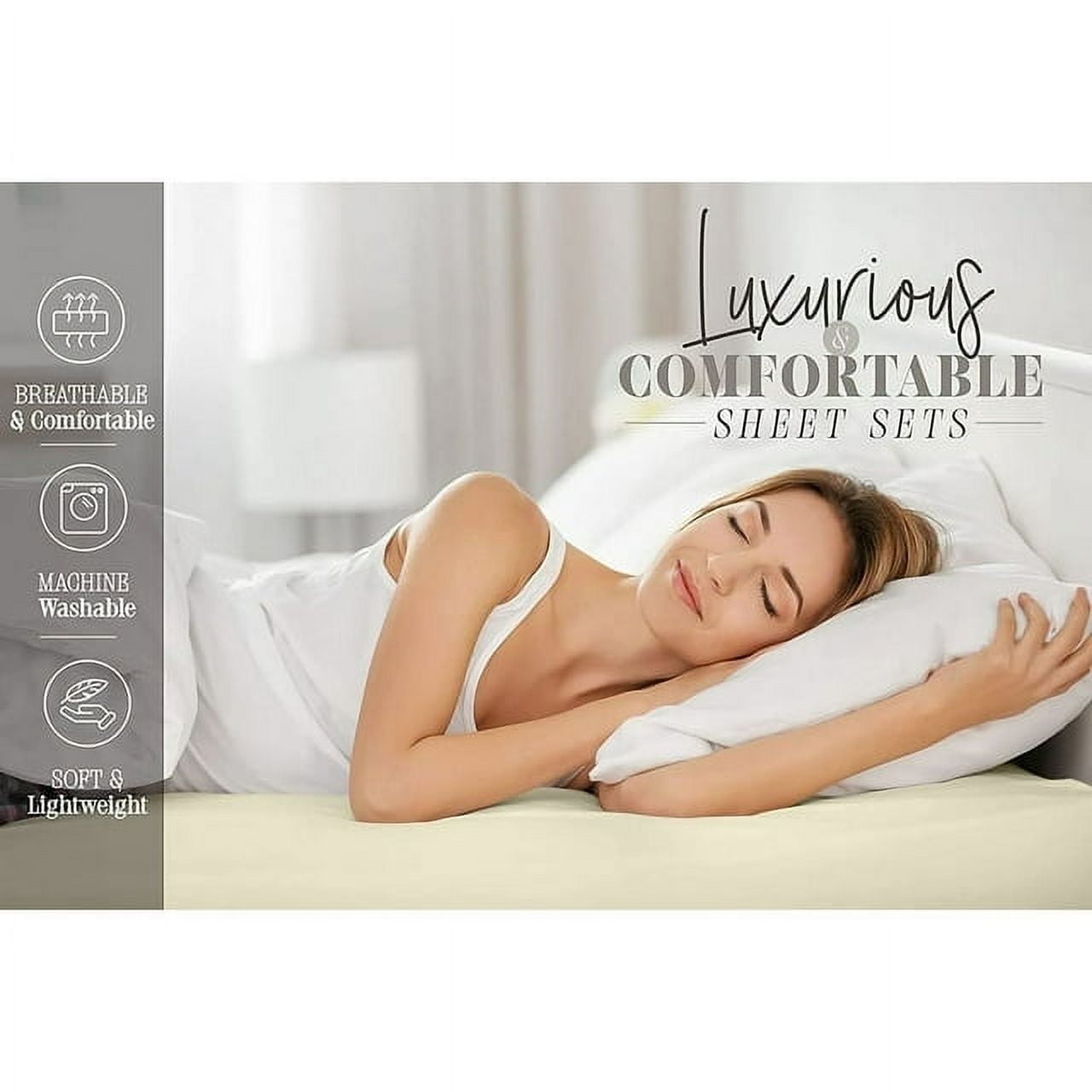 Breathable Luxury 4 Pieces Bed in a Bag Sheet Set Full Red - Cooling Hotel Quality Bedding Sheets and Pillowcases Detail