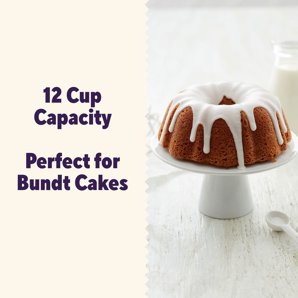 Ergonomic Manual Everyday Non-Stick Bundt Cake Pan 9.51" Fluted Tube Baking Pan, Packaging May Vary - Multi-Functional Manual Food Chopper & Slicer Detail