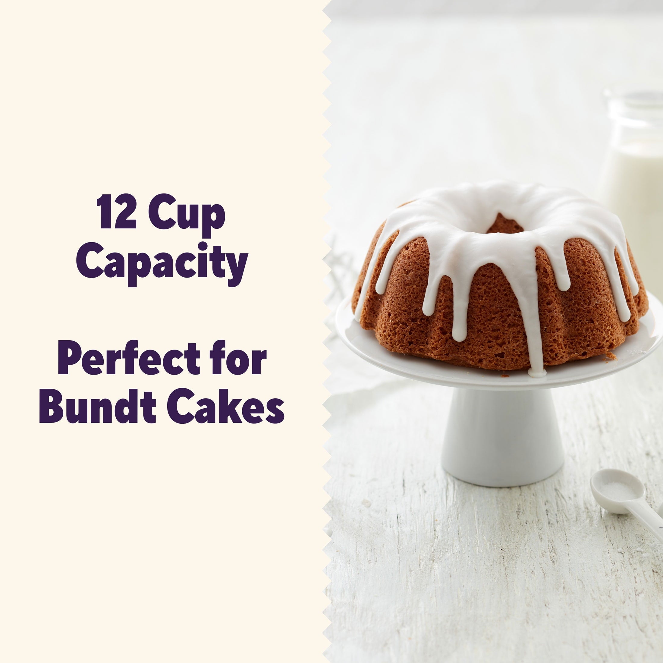 Ergonomic Manual Everyday Non-Stick Bundt Cake Pan 9.51" Fluted Tube Baking Pan, Packaging May Vary - Multi-Functional Manual Food Chopper & Slicer Detail