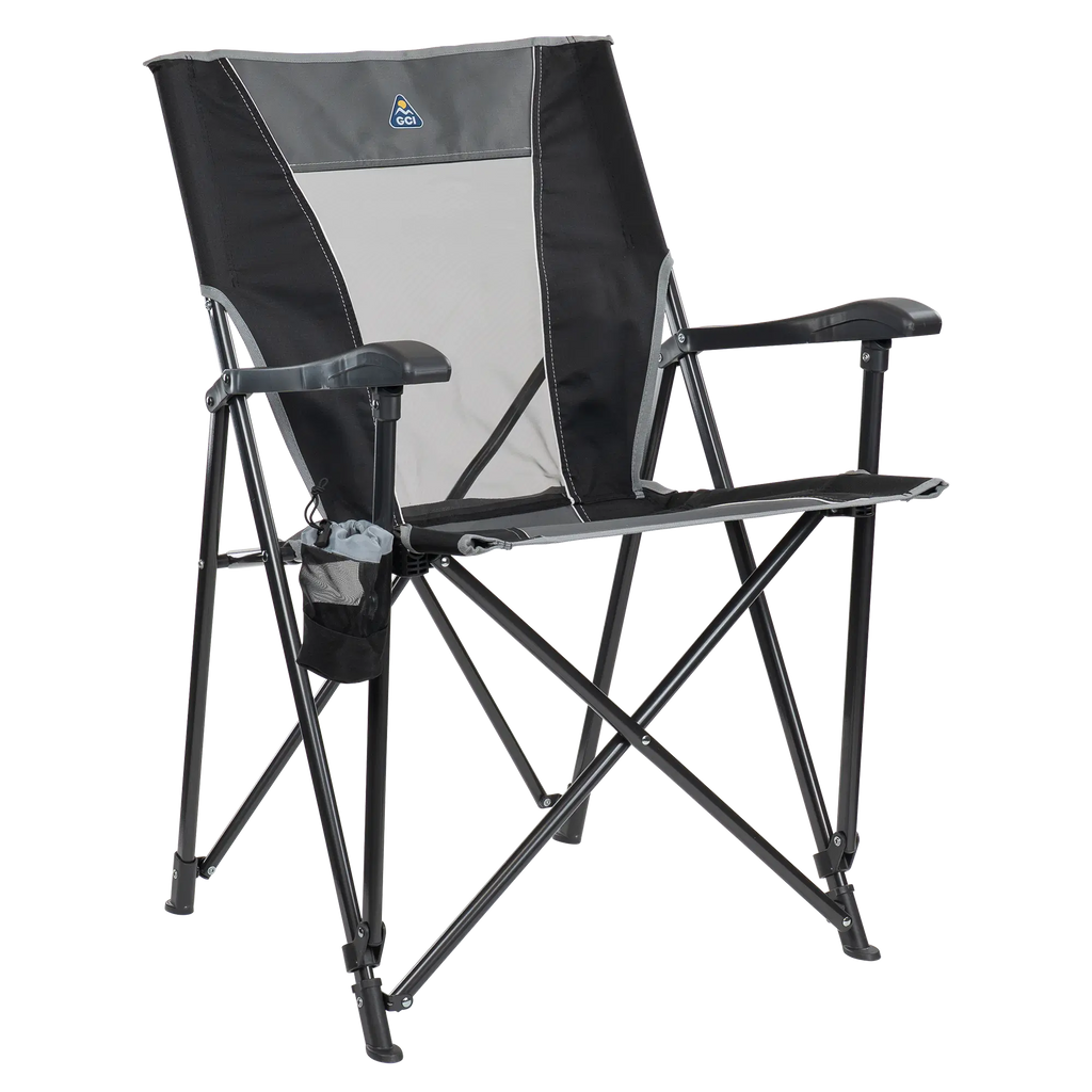 Ultra-Compact Eazy Chair - Choice 976 - Ultra-Lightweight Telescoping PackSeat Travel Stool - Black
