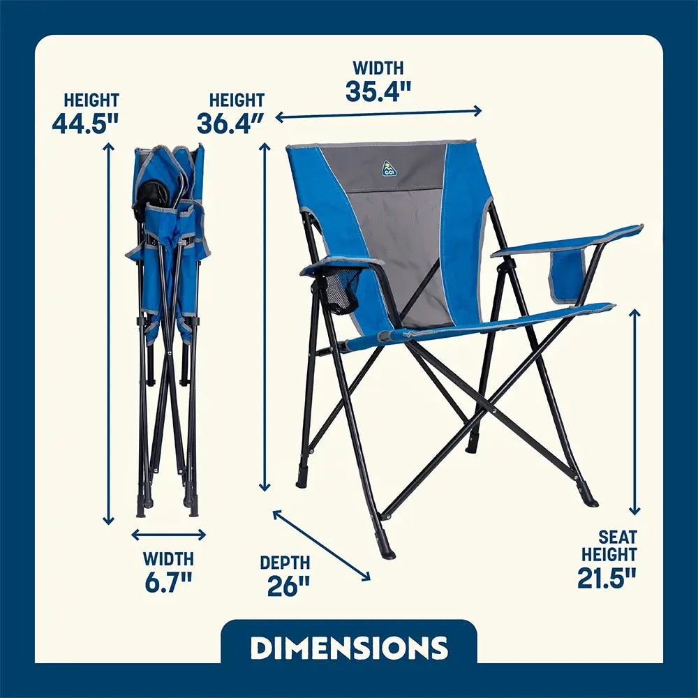 Space-Saving Pico Comfort Quad Chair - Choice 989 - Pico Compact Folding Camp Chair with Carry Bag Detail