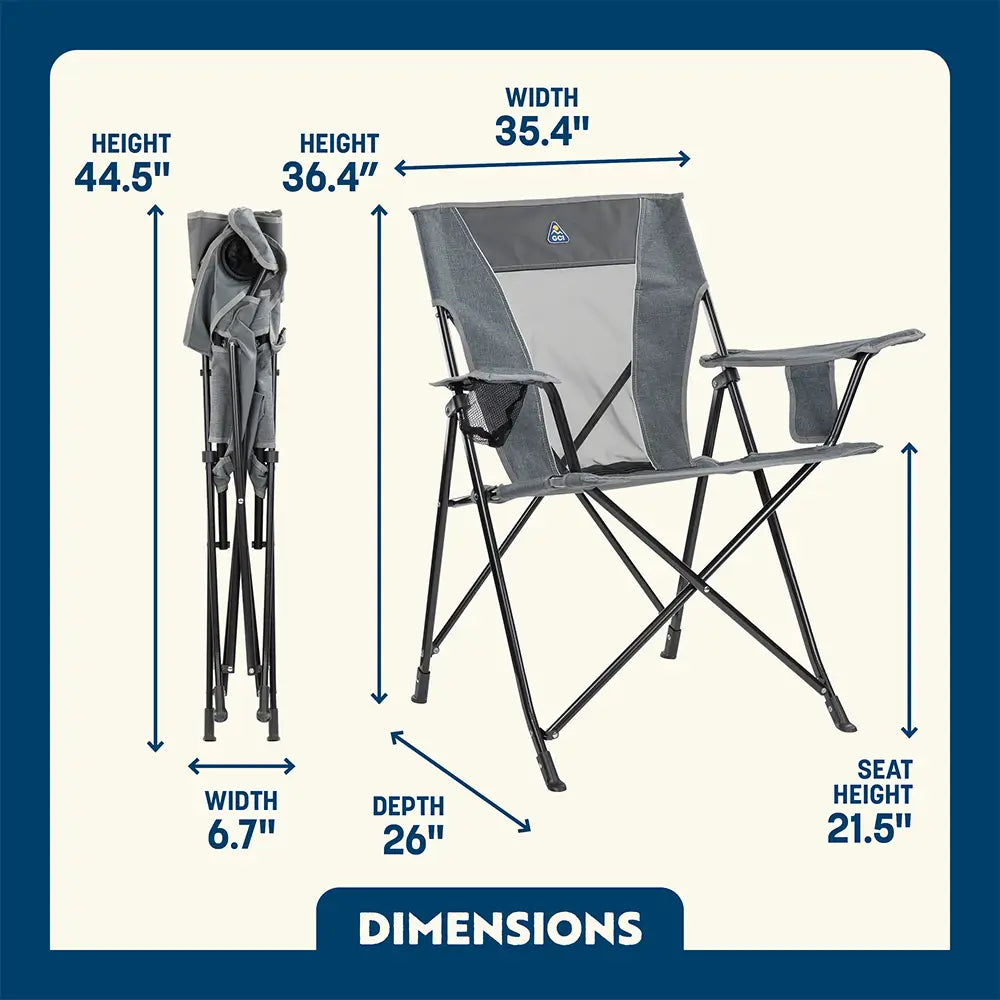 Space-Saving Pico Comfort Quad Chair - Choice 989 - Pico Compact Folding Camp Chair with Carry Bag Detail