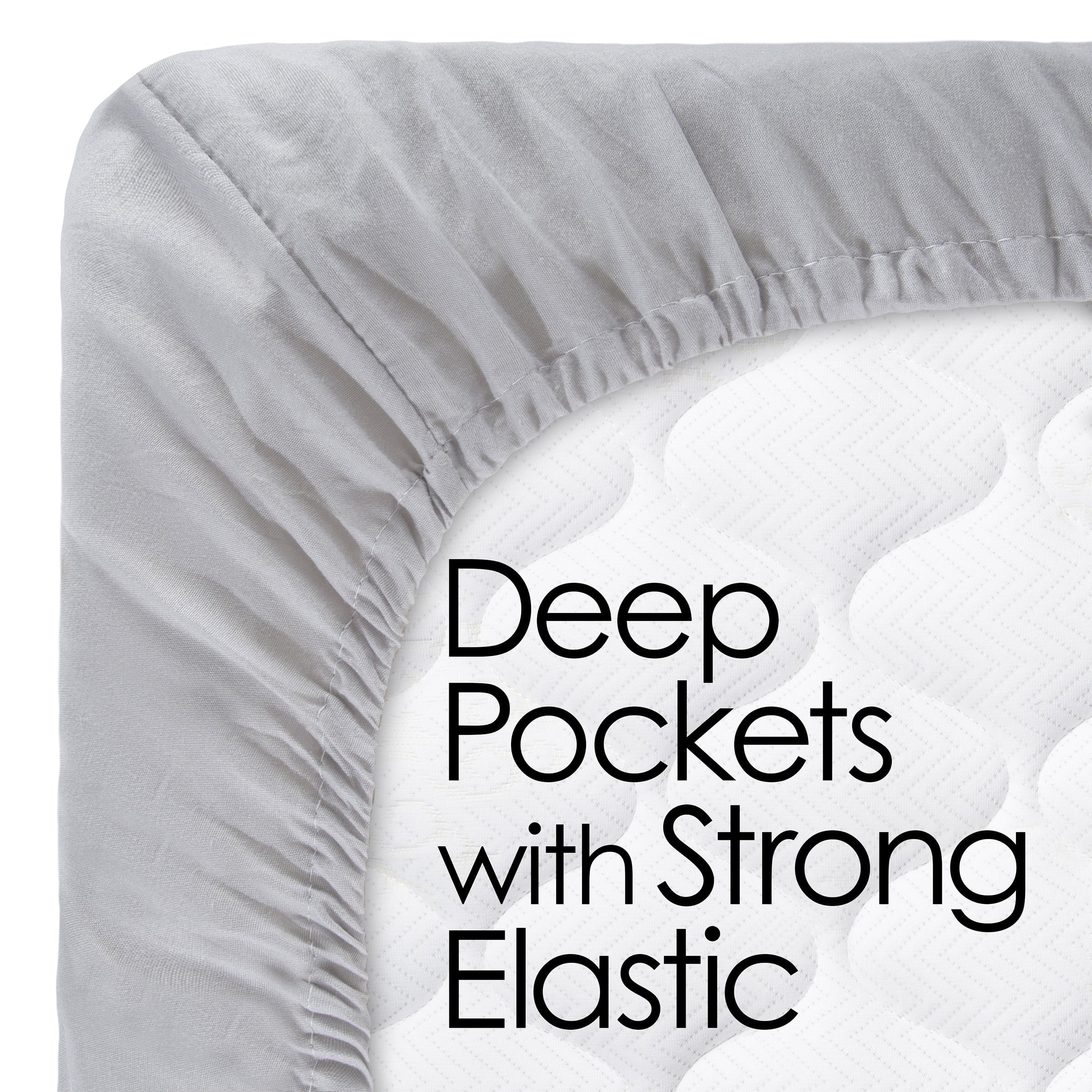 Ultra-Soft Set- 3 Piece Bed Linens-Fitted & Flat s, Plus A Pillowcase-Wrinkle, Stain & Fade Resistant (Twin, White) - Premium Ultra-Soft Pillowcase Pair for Sleeping Detail