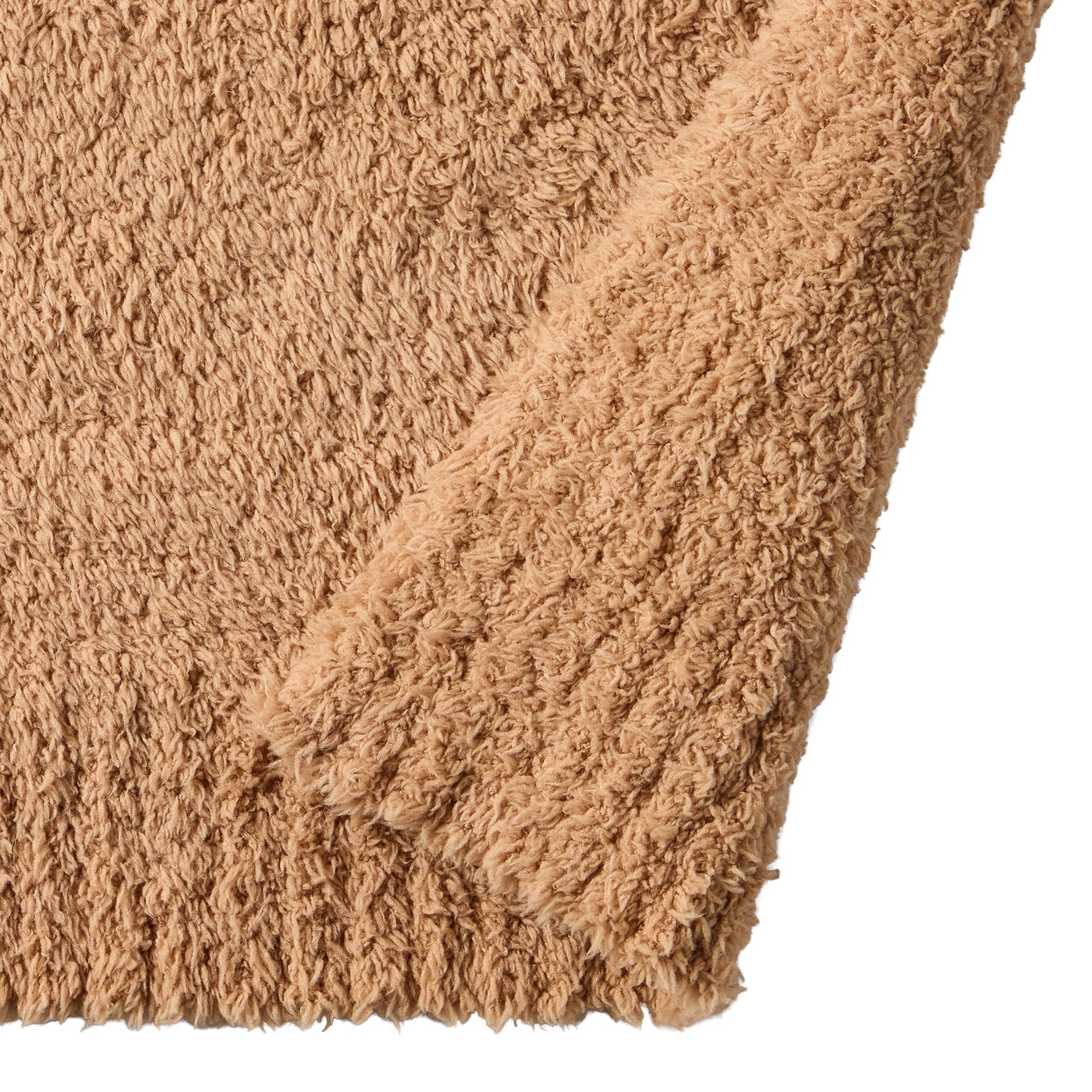 Super Soft Flannel Cozy Knit Throw, Dark Caramel, 50x72" - Luxury Knitted Decorative Throw Blanket with Fringes Detail
