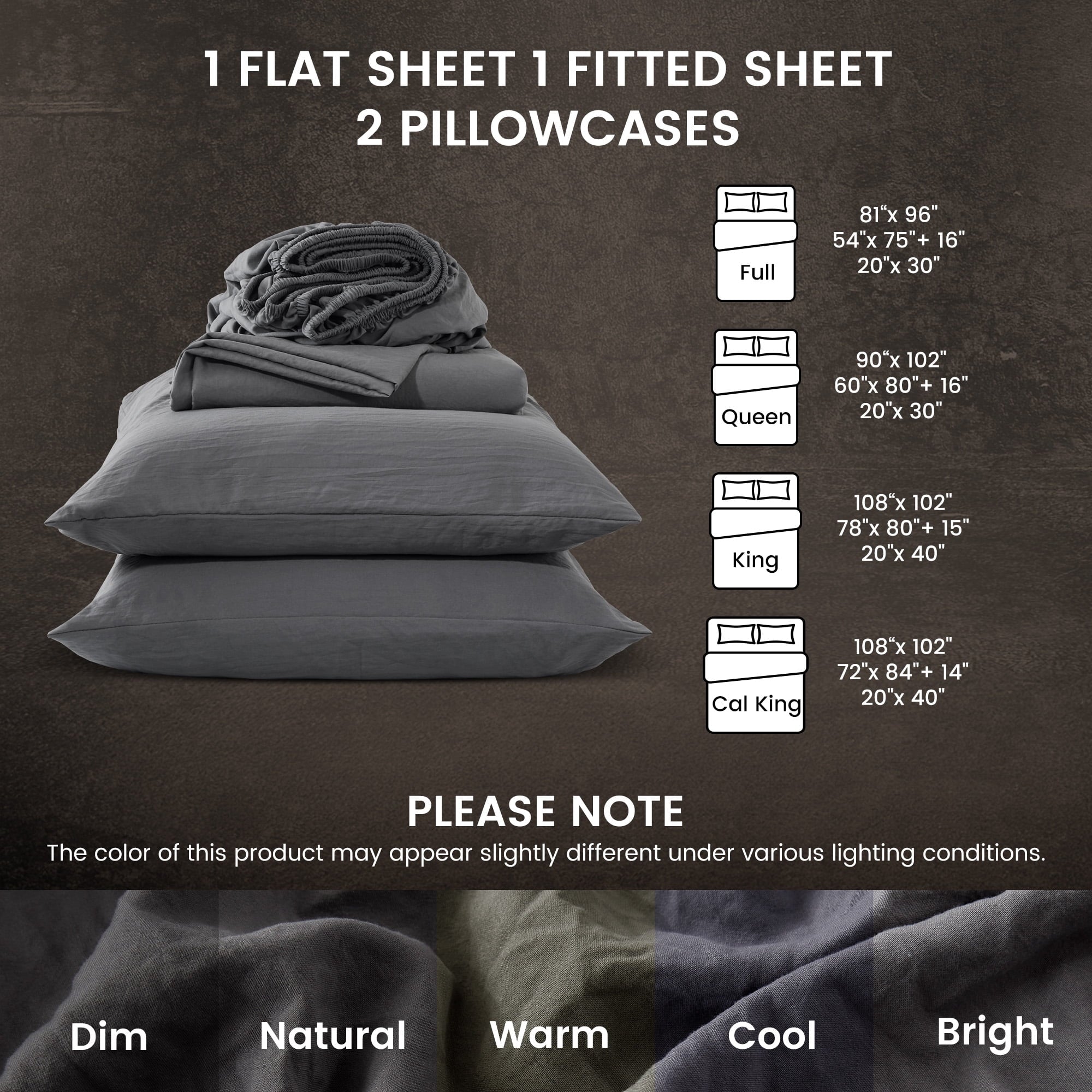 Breathable Luxury Bed Sheets - Full Size Bed Sheets - Washed Microfiber - 4 Piece Hotel Luxury Bedding Sheets with Fitted Sheet, Flat S... - Cooling Hotel Quality Bedding Sheets and Pillowcases Detail