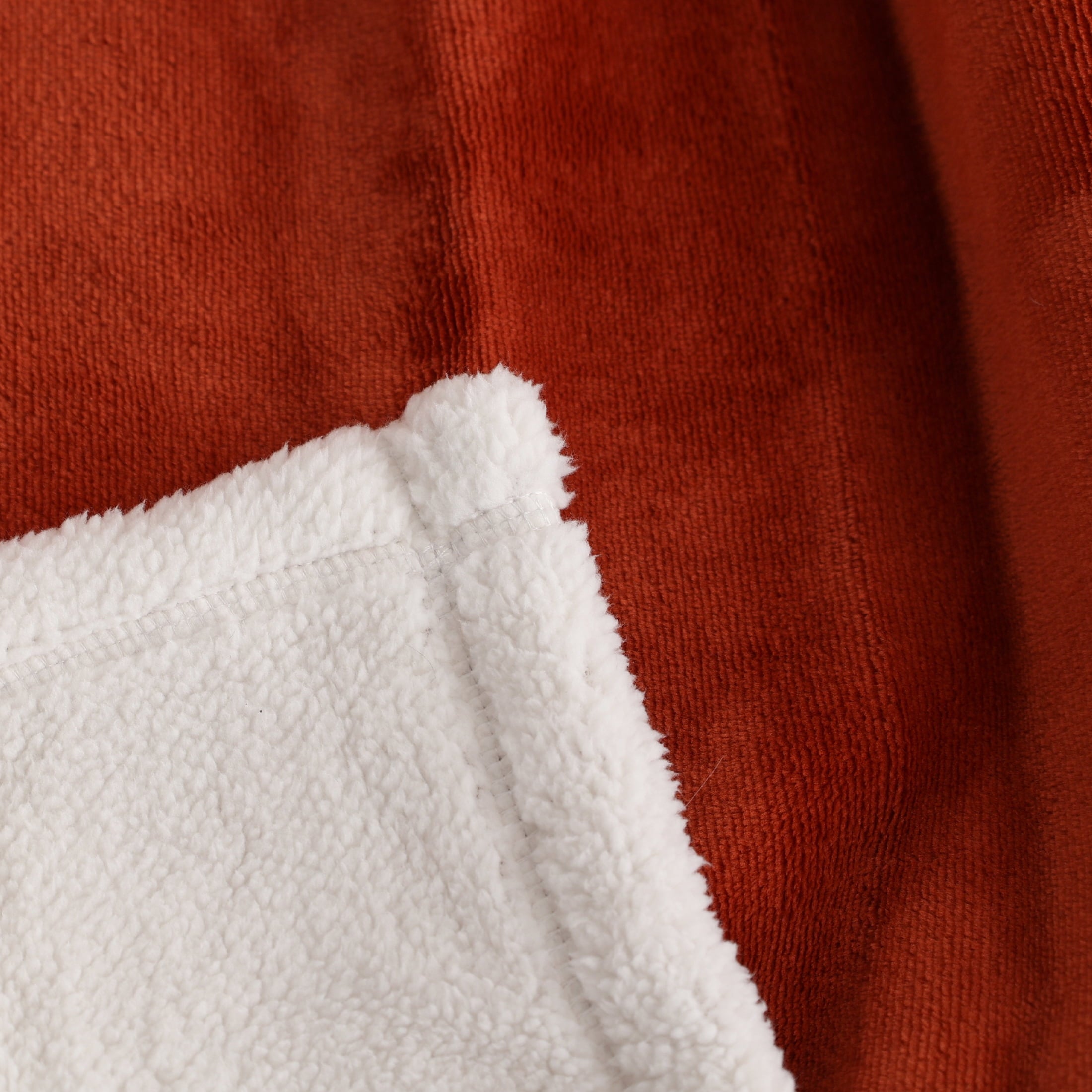 Decorative Knitted Reversible Printed Velvet Plush and Hampshire Faux Shearling Soft Throw Blanket, Standard Size, Auburn Sun - Luxury Knitted Decorative Throw Blanket with Fringes Detail