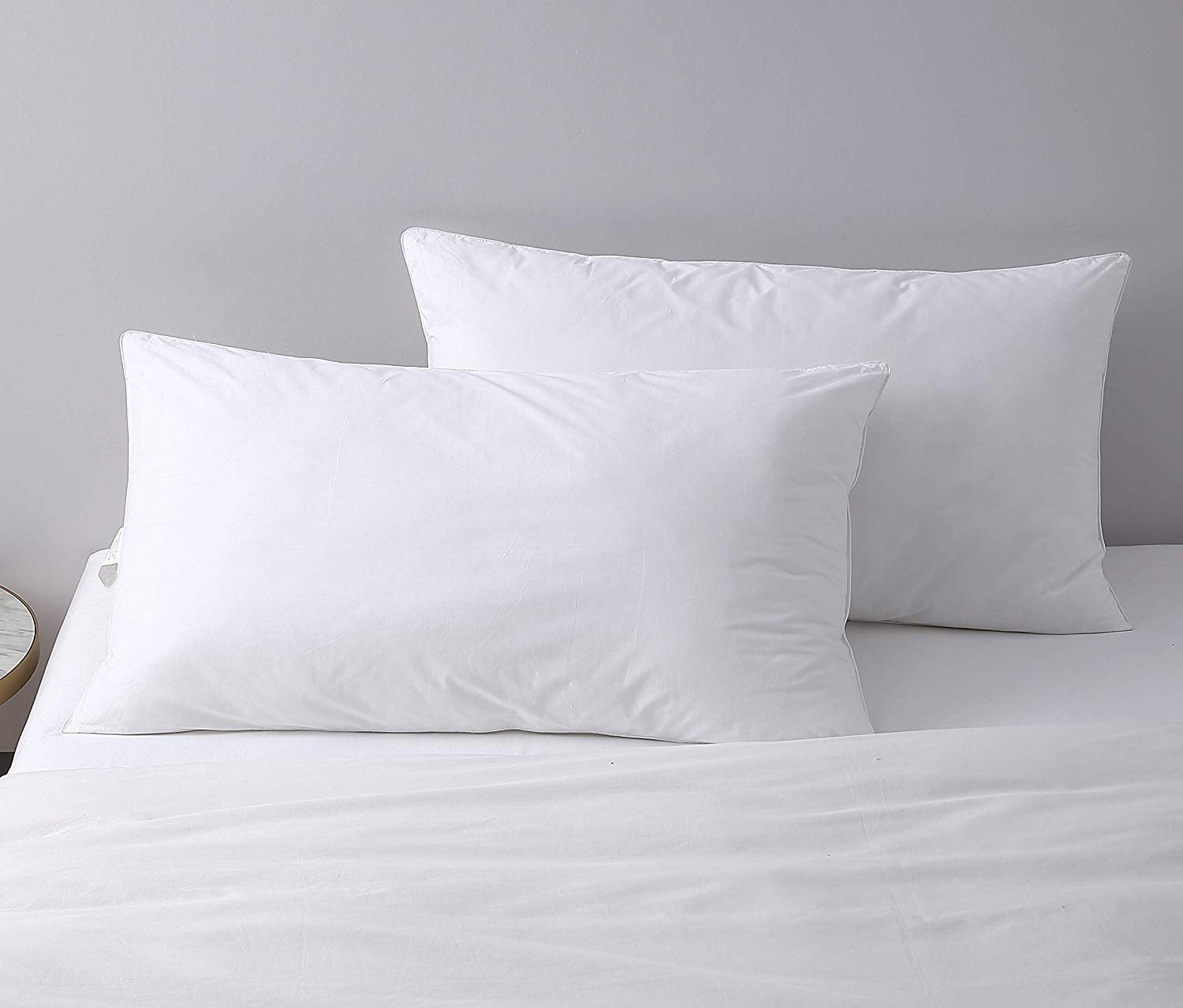 Decorative Plump Bed Pillows King Size Pillows Set of 2, Pillows for Sleeping,Polyester Microfiber Cover,Super Soft Set of 2(... - Hotel Quality Plush Sleeping Pillows Detail