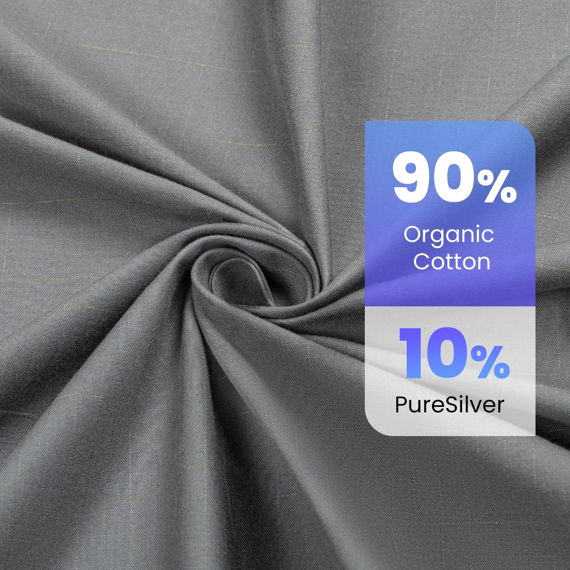 Premium Egyptian Cotton Grounding Sheets Queen Size 90% Organic Cotton + 10% Pure Silver Fitted Bed Sheet Gray Fiber Grounding Sheet Earth Ce... - Luxury Bed Sheet Set with Deep Pockets Detail