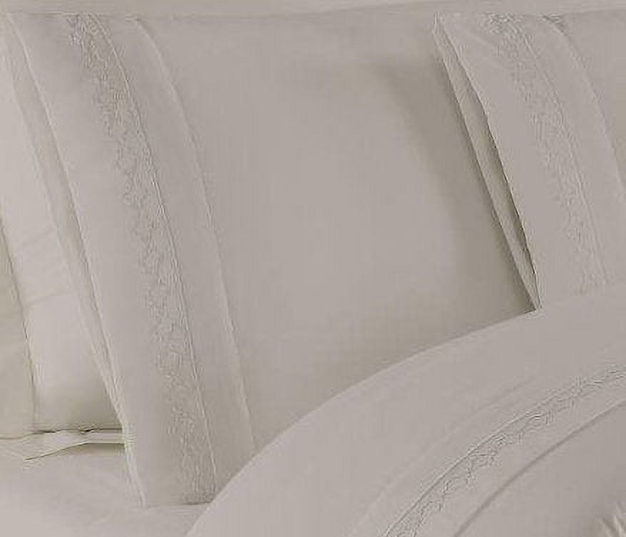 Wrinkle-Resistant Luxury Silver Gray Microfiber bed Sheet Sets, 4-pieces, Twin size - Breathable Egyptian Cotton Flat & Fitted Sheets Detail