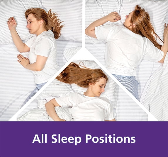 Ergonomic Memory Foam Comfort Complete Bed Pillow, Standard/Queen, White- All Positions Antimicrobial - Hotel Quality Plush Sleeping Pillows Detail