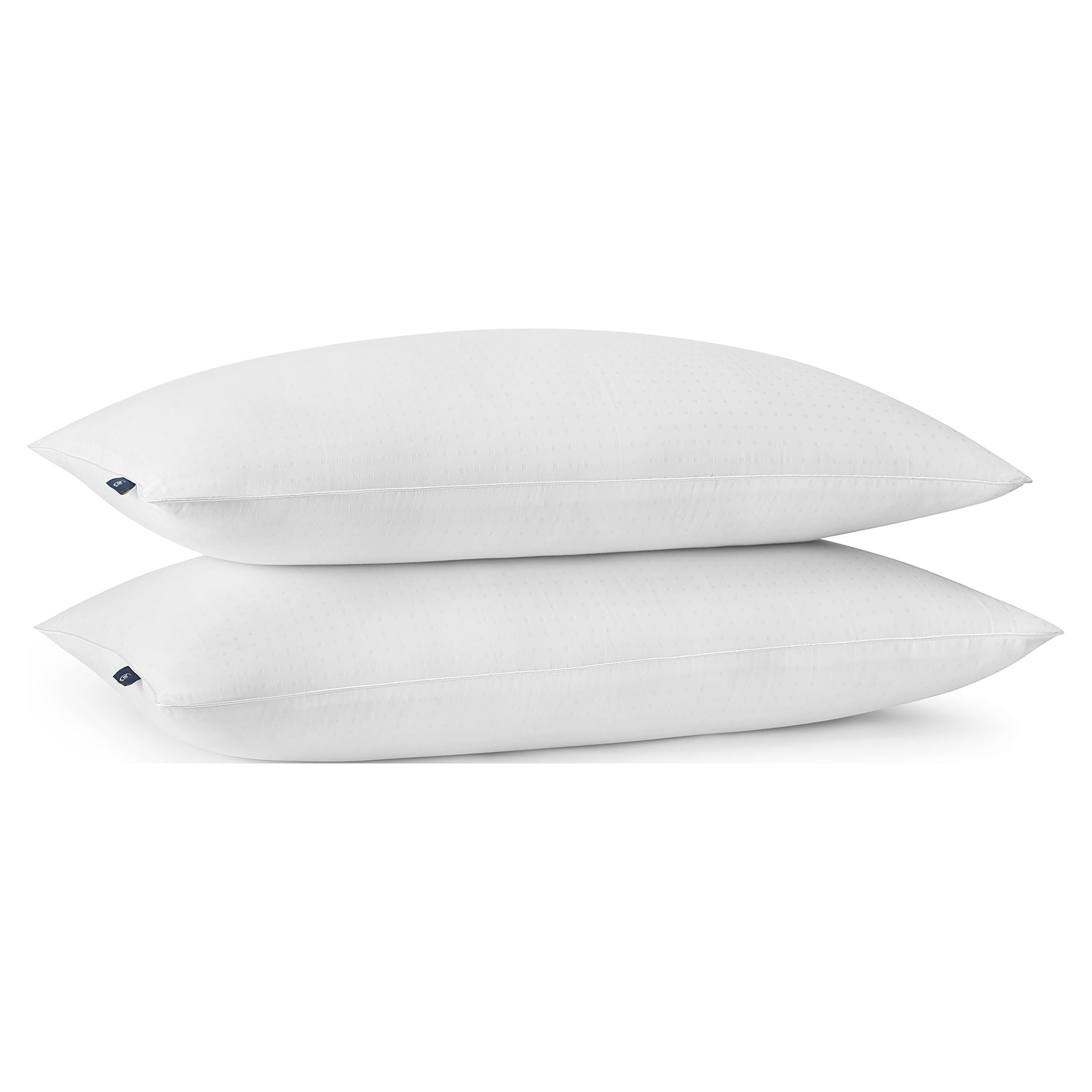 Decorative Plump Won't Go Flat Bed Pillow, King, 2 Pack - Ergonomic Memory Foam Pillow for Neck Pain Support Detail