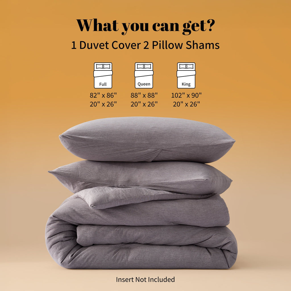 Hypoallergenic Cloud Washed Comforter Set Full Size - 3 Pieces Soft Luxury Cationic Dyeing Bedding Sets, Linen-Like Texture Breathable Wri... - Luxurious Quilted Duvet Cover Set Detail
