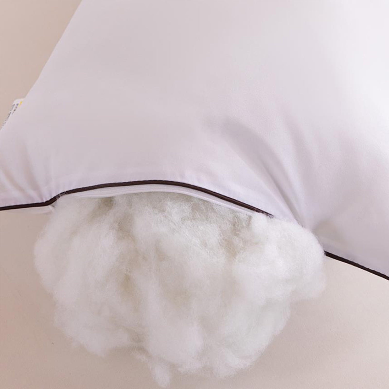 Decorative Plump Long Pillows For Bed King Clearance! 100*48cm White Gentle Support Soybean Pillow, Comfortable Breathable Bed Pillows... - Orthopedic Shredded Foam Bed Pillow Set Detail