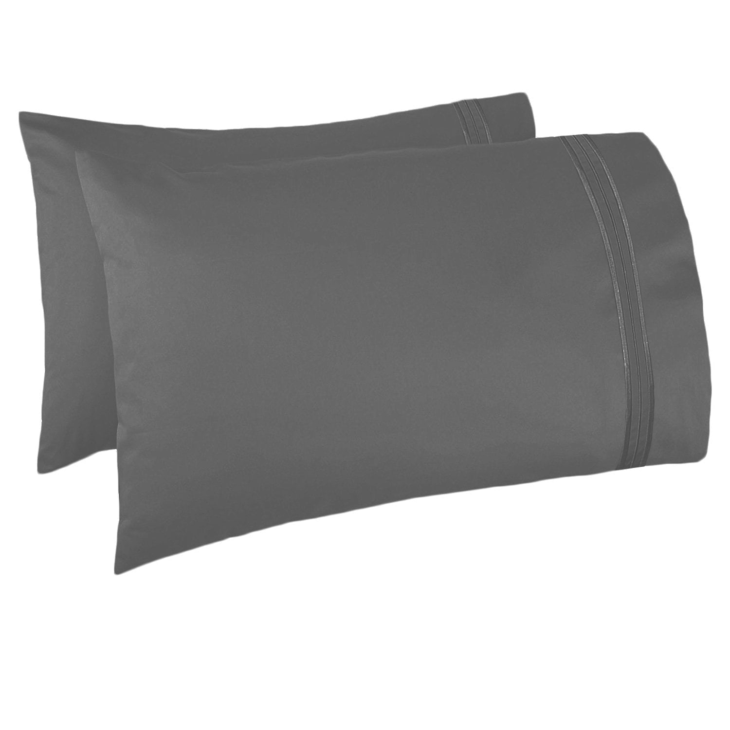 Cooling Sateen 6 Piece 1800 Collection Bed Sheet Set with Extra Pillowcases, Deep Pockets Fitted Sheet, 100% Soft Microfiber, Hypoal... - Premium Ultra-Soft Pillowcase Pair for Sleeping Detail