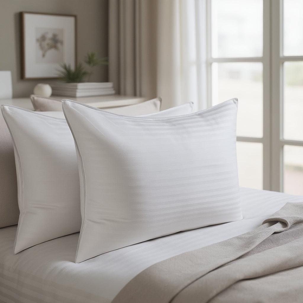 Ergonomic Memory Foam Down Alternative Pillow, Stanard/Queen Pillows for Bed, Soft Supportive Hotel Quality Pillows - Orthopedic Shredded Foam Bed Pillow Set Detail