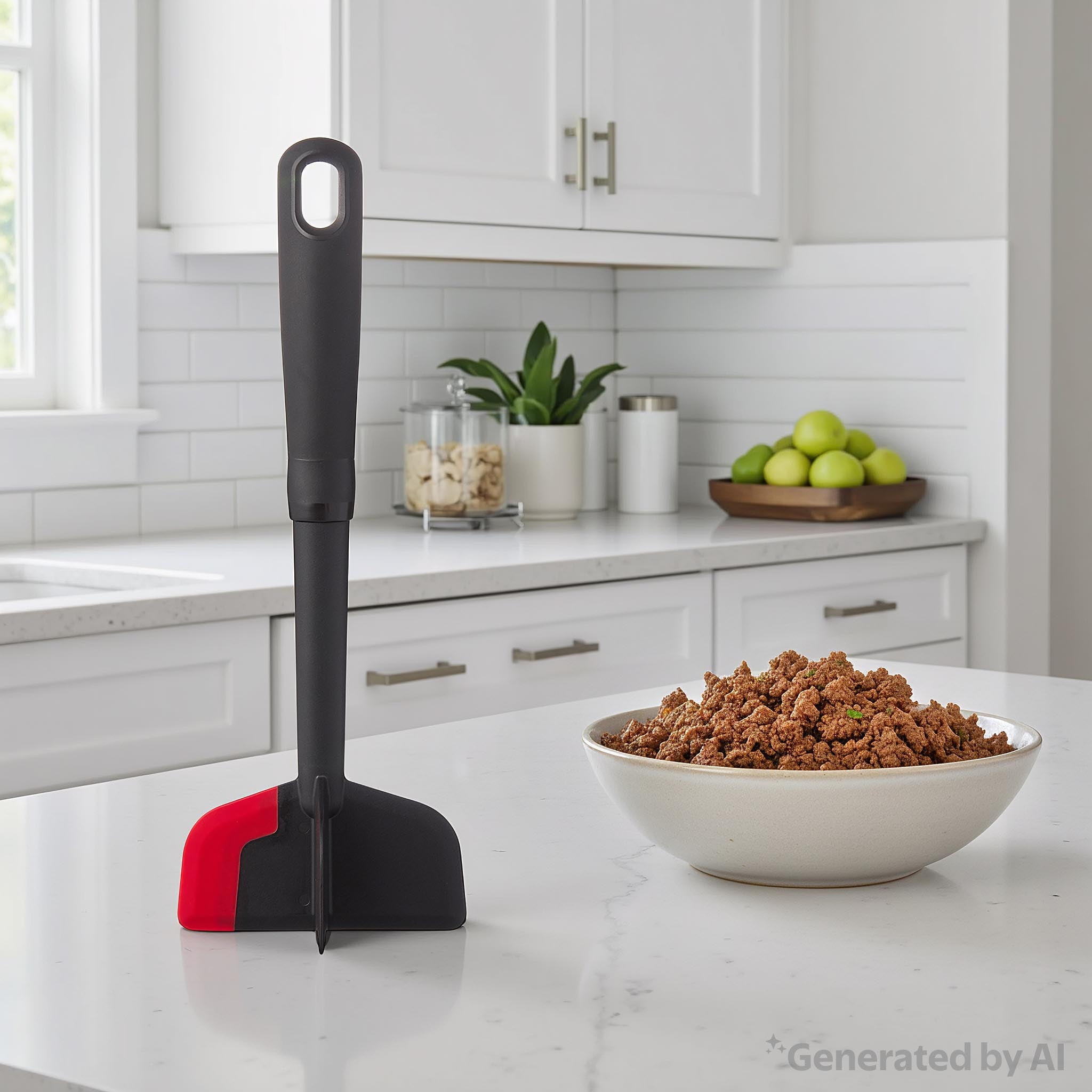 Multi-Functional Silicone Meat Masher and Chopper, Black - Innovative Kitchen Helper for Modern Cooking Detail