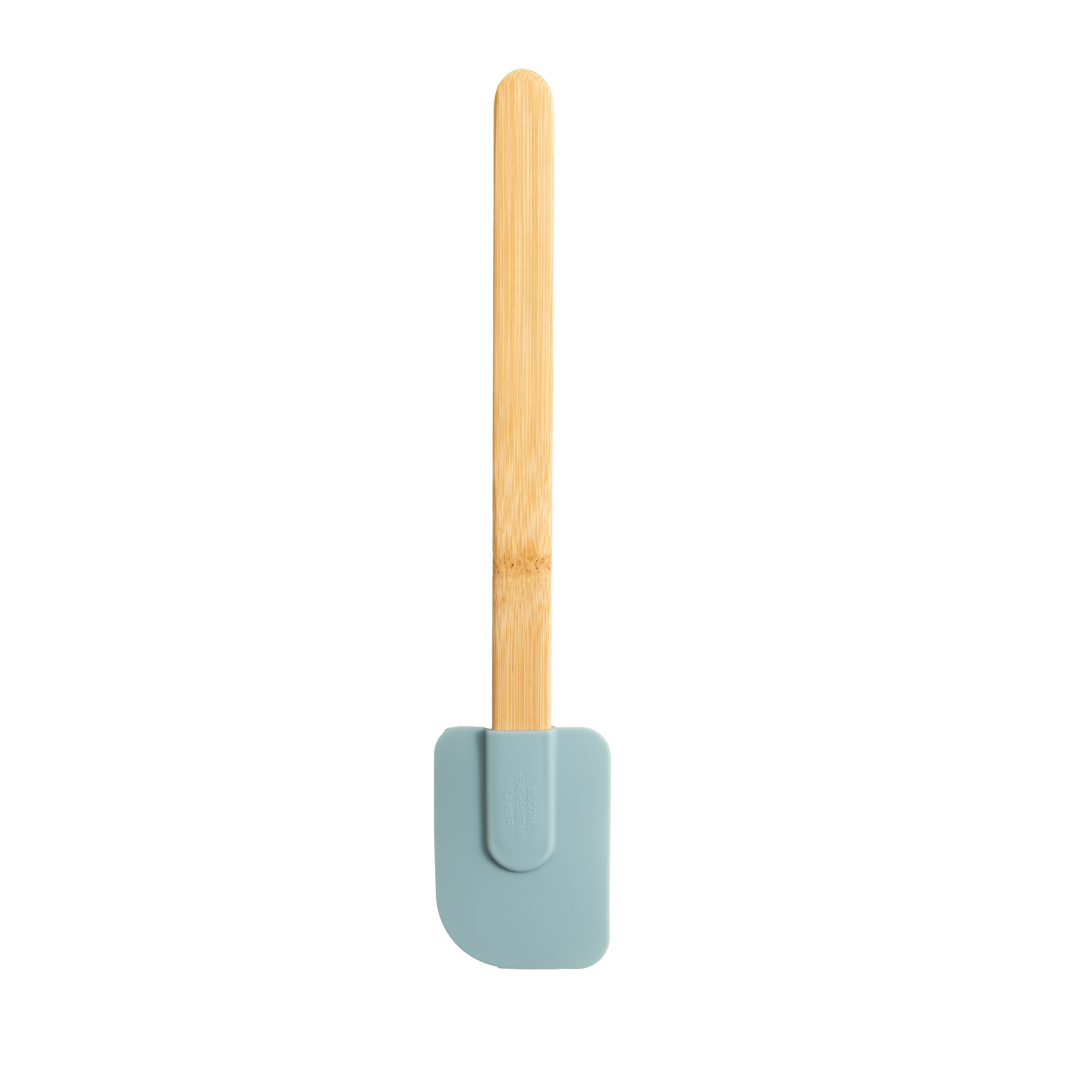 High-Precision Silicone Spatulas Set 4 with Bamboo Handles, Blue - Multi-Purpose Hand Tool for Daily Meal Prep Detail
