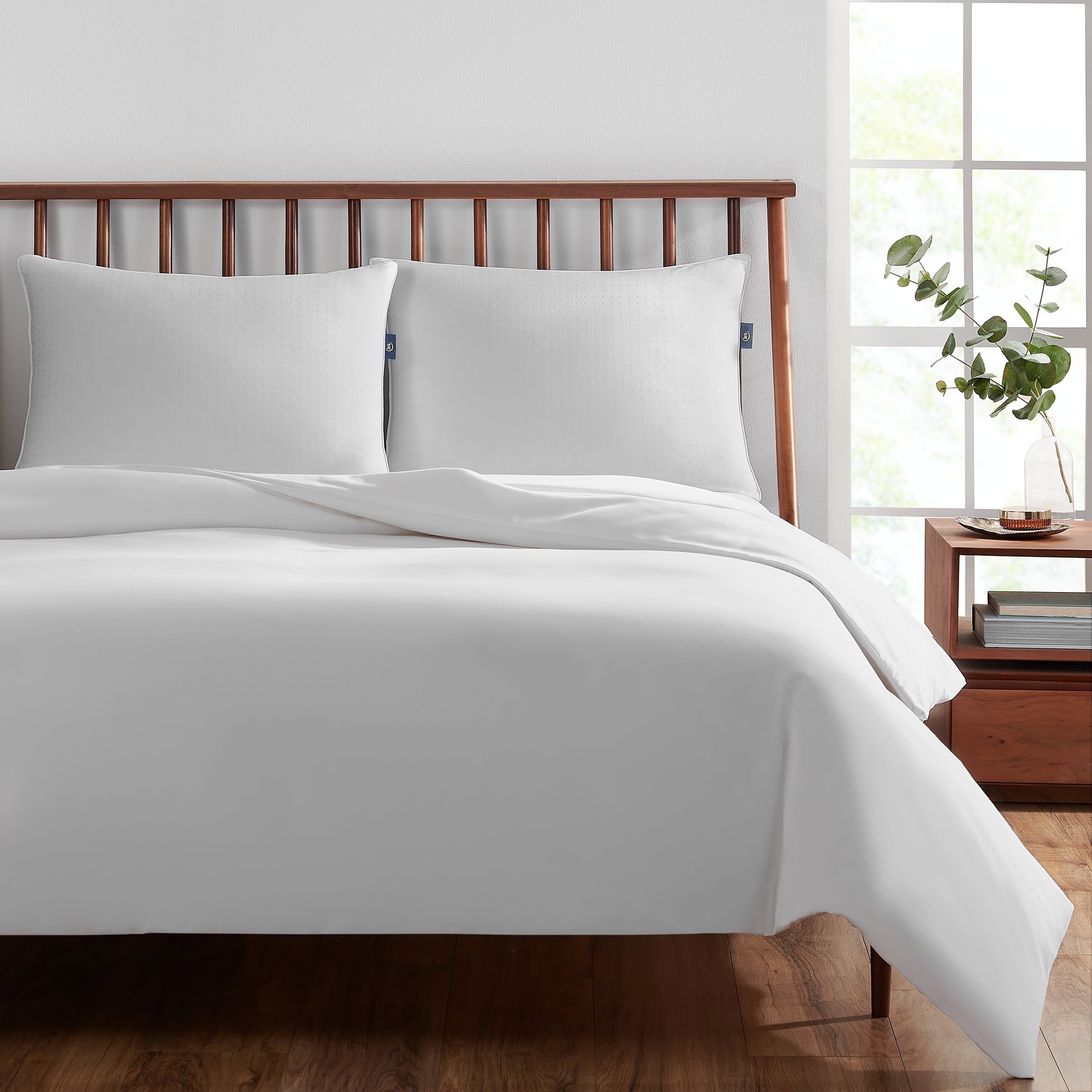 Ergonomic Memory Foam pedic No-Go-Flat Bed Pillow, Standard/Queen, 2 Pack - Ergonomic Memory Foam Pillow for Neck Pain Support Detail