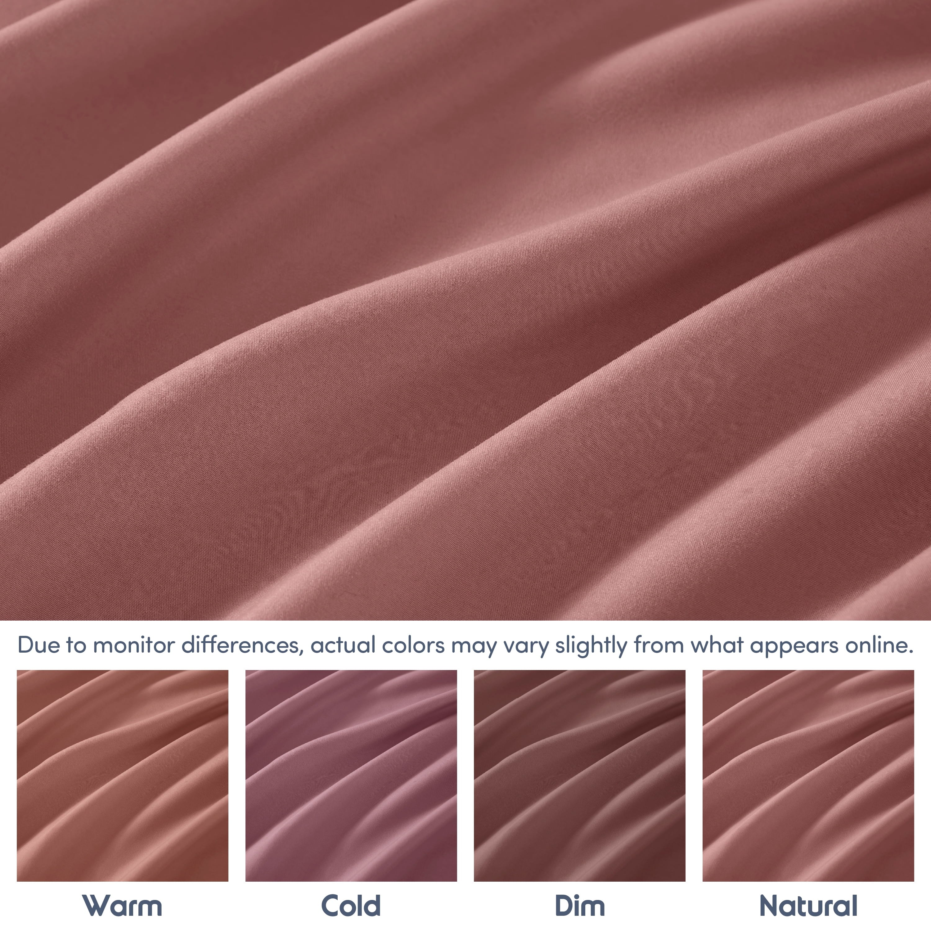 Breathable Luxury Extra Deep Pocket Twin XL Fitted Sheet Only, Fits 18" to 24" Mattress, Soft Microfiber Fitted Bed Sheet, Pink Clay - Cooling Hotel Quality Bedding Sheets and Pillowcases Detail