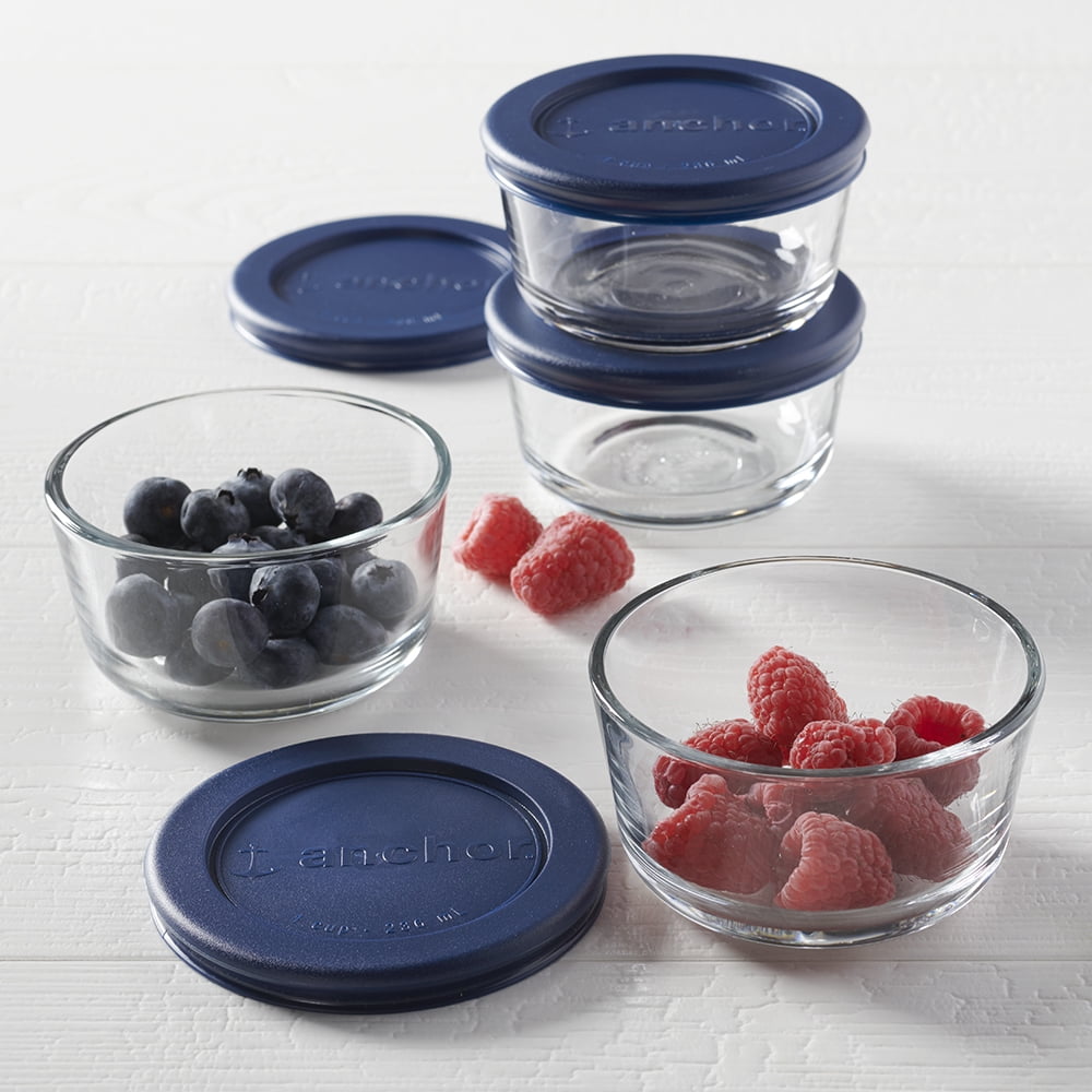 Whimsical Doughnut Glass Food Storage Containers with Lids, 1 Cup Round, Set of 4 - Fun Food Fidget Cookie Squishable Toy Detail