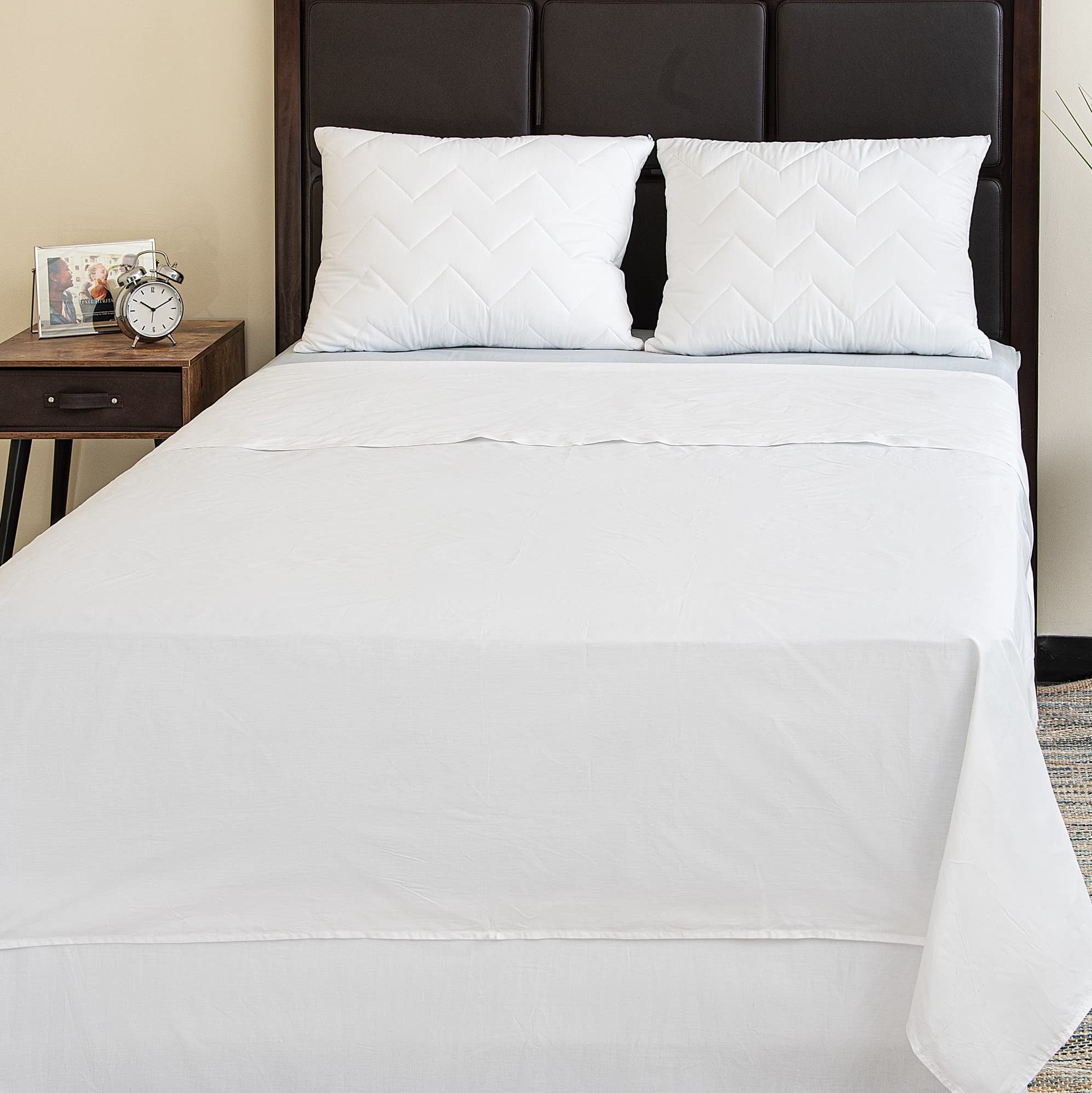 Ultra-Soft Oversized King Size Flat Sheet for Bed - 100% Cotton - Durable and Comfortable with 200 Thread Count - Soft, Breathea... - Breathable Egyptian Cotton Flat & Fitted Sheets Detail