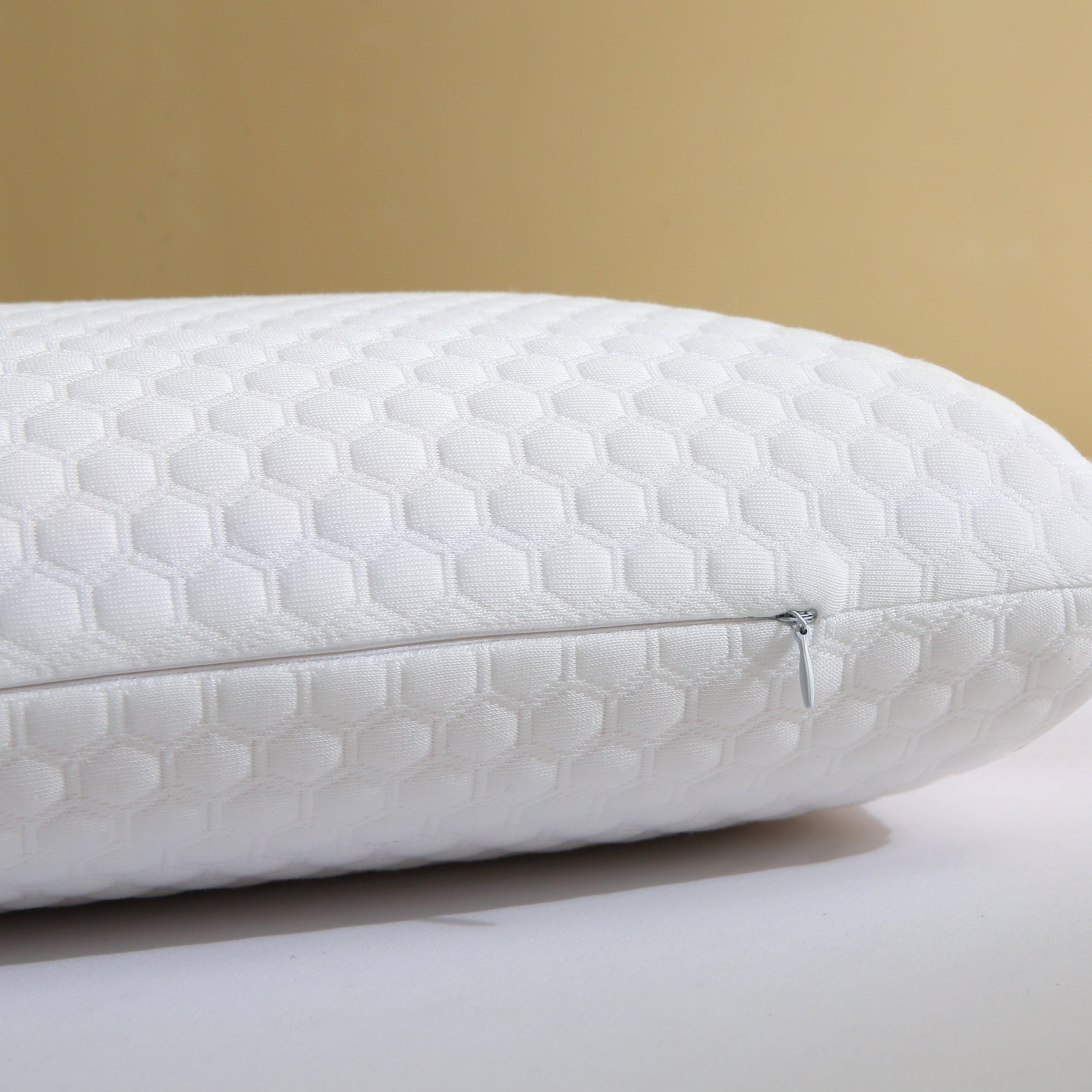 Hotel Collection Memory Foam Bed Pillows, Pillow for Side and Back Sleeper, Pillow for Neck Pain Relief, Washable Removable Cover, Sof... - Orthopedic Shredded Foam Bed Pillow Set Detail