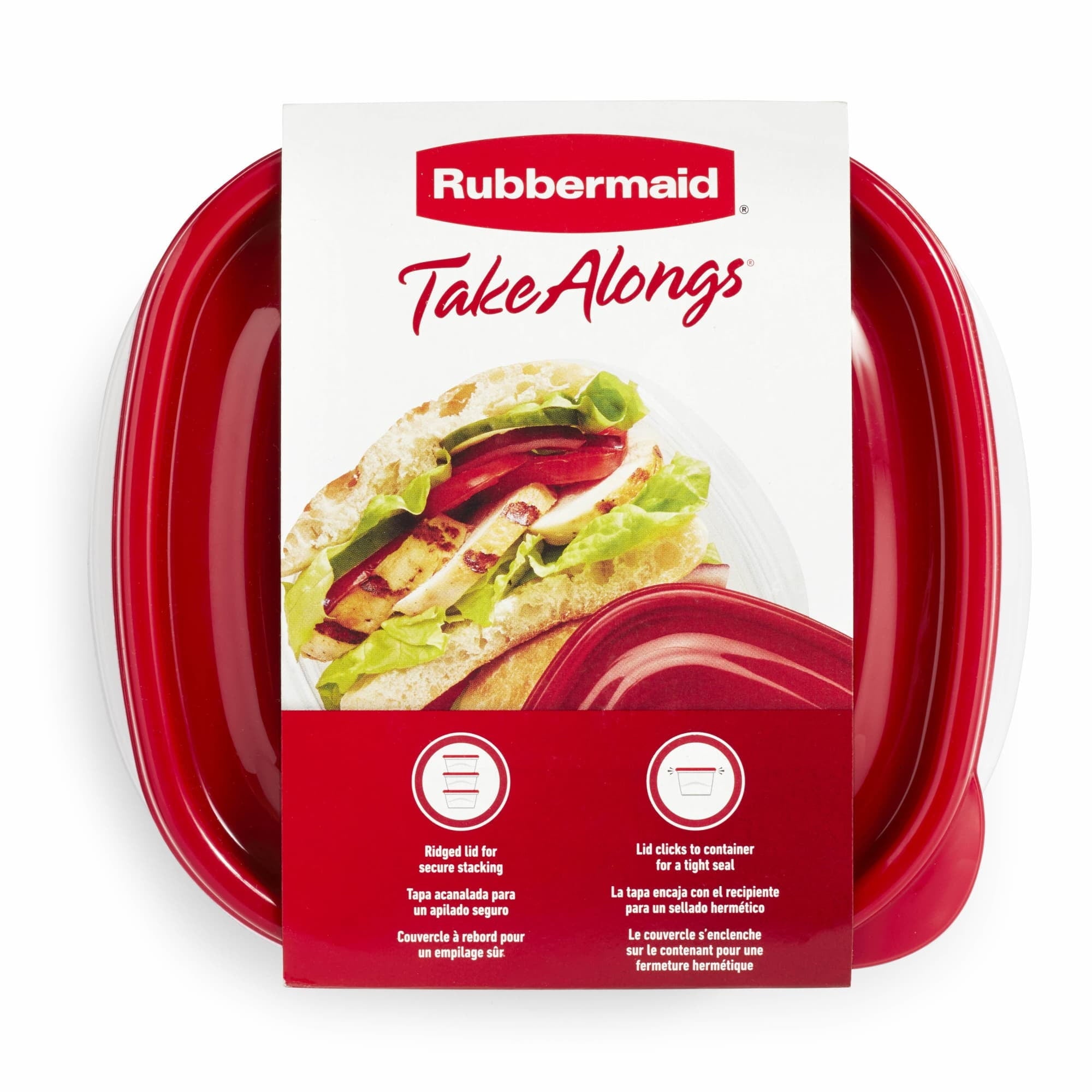 Playful Geometric 2.9-Cup Square Food Storage Containers, Ruby Red, 4 Pack - Deliciously Soft Cupcake Sensory Glob Detail