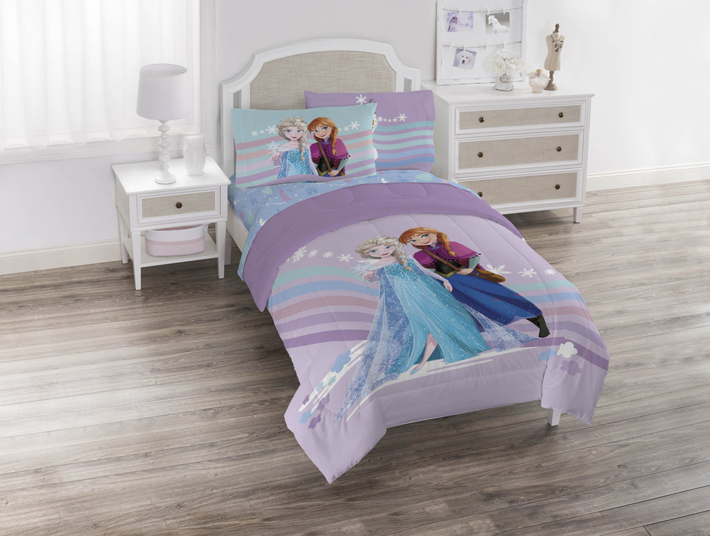 Heavyweight Warmth The Poet Inside 5 Piece Twin Size Kids Comforter Set wth Sham - Super Soft Elsa Bed Set for Kids - Luxurious Quilted Duvet Cover Set Detail