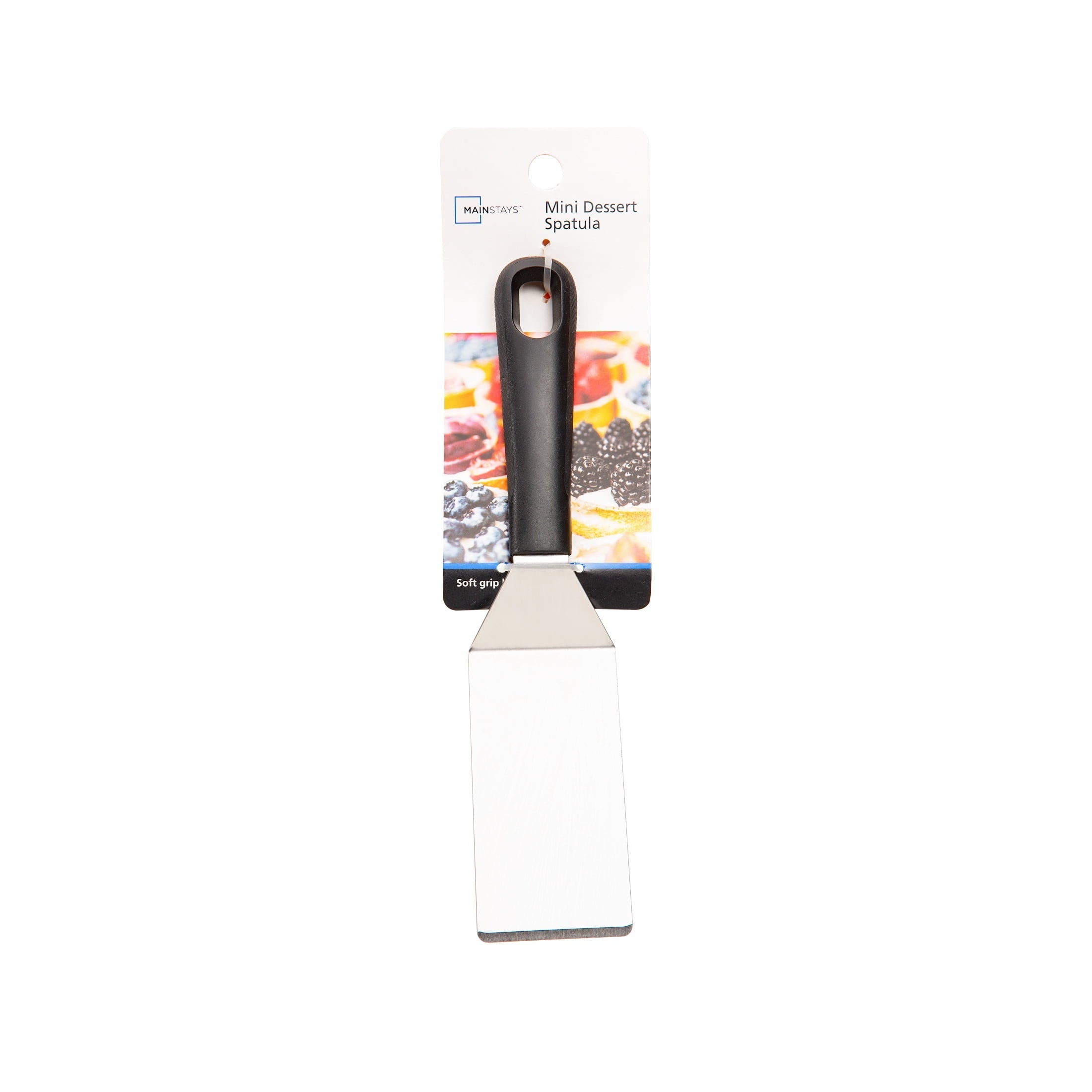 Chef-Quality Stainless Steel Mini Dessert Spatula with Softgrip Handle for Serving Pancakes or Desserts - High-Precision Culinary Tool for Baking & Cooking Detail