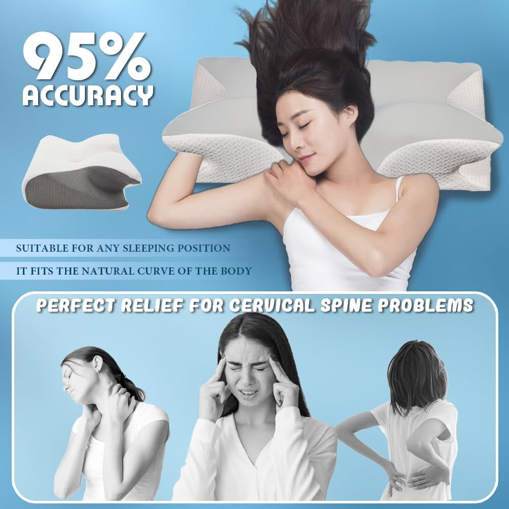Decorative Plump Airway Pro Sleep Apnea Pillow, Airway Pro Cervical Pillow - All-Night Neck Support, Ergonomic Pillows for All Sleepin... - Ergonomic Memory Foam Pillow for Neck Pain Support Detail