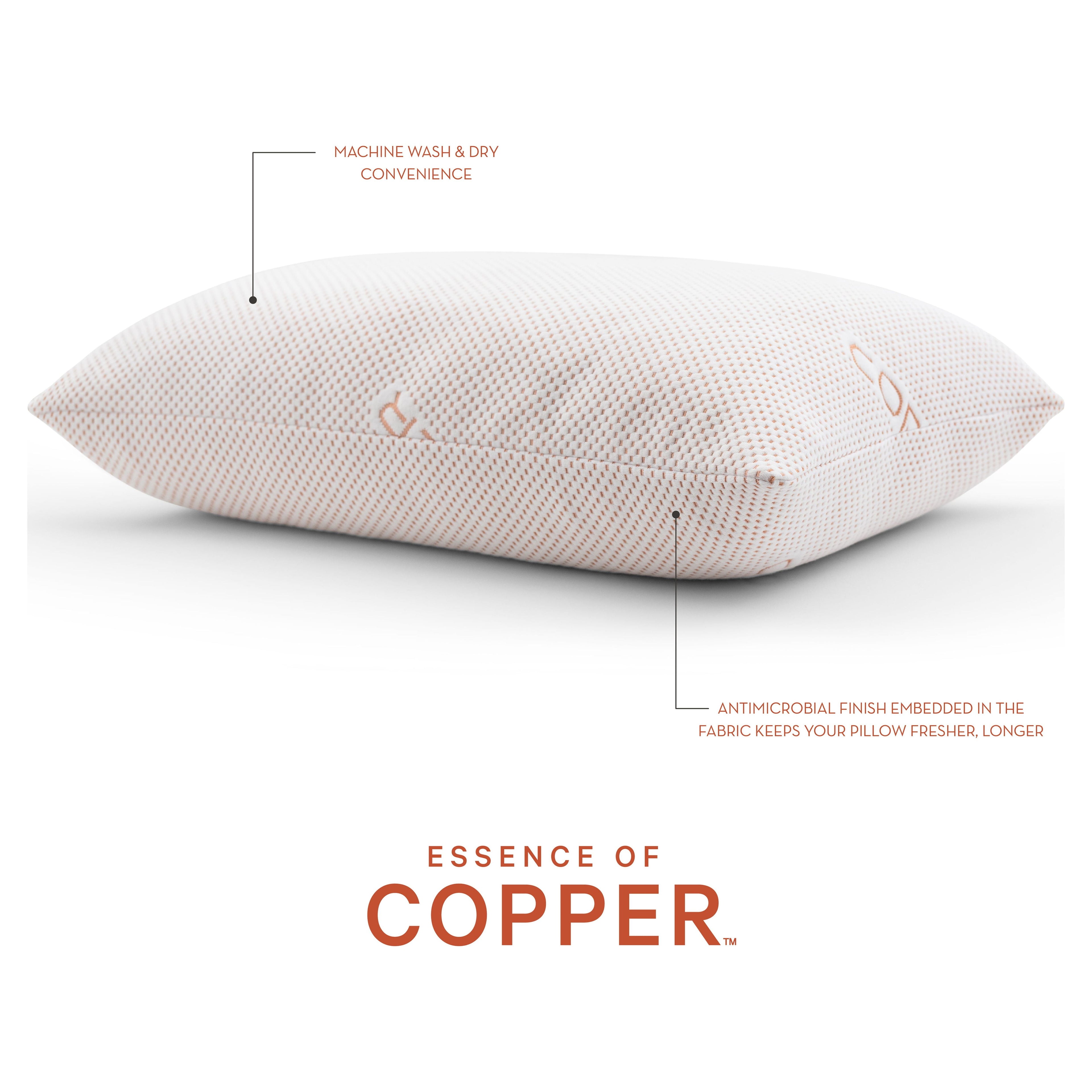 Hotel Collection Luxury Knit Bed Pillow 2 Pack, Standard/Queen, Polyester - Hotel Quality Plush Sleeping Pillows Detail