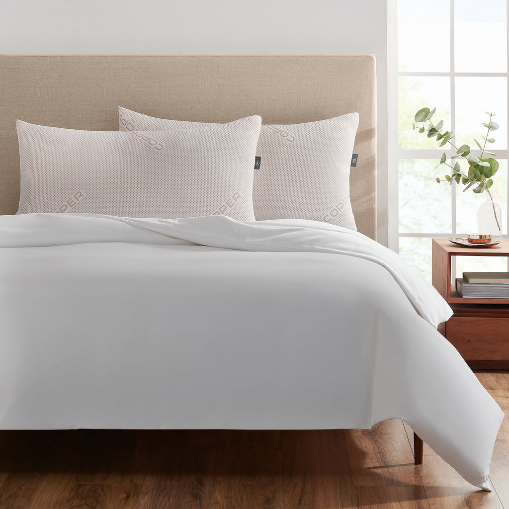 Fluffy Shredded Copperloft King Bed Pillow, 2 Pack, Hypoallergenic - Orthopedic Shredded Foam Bed Pillow Set Detail