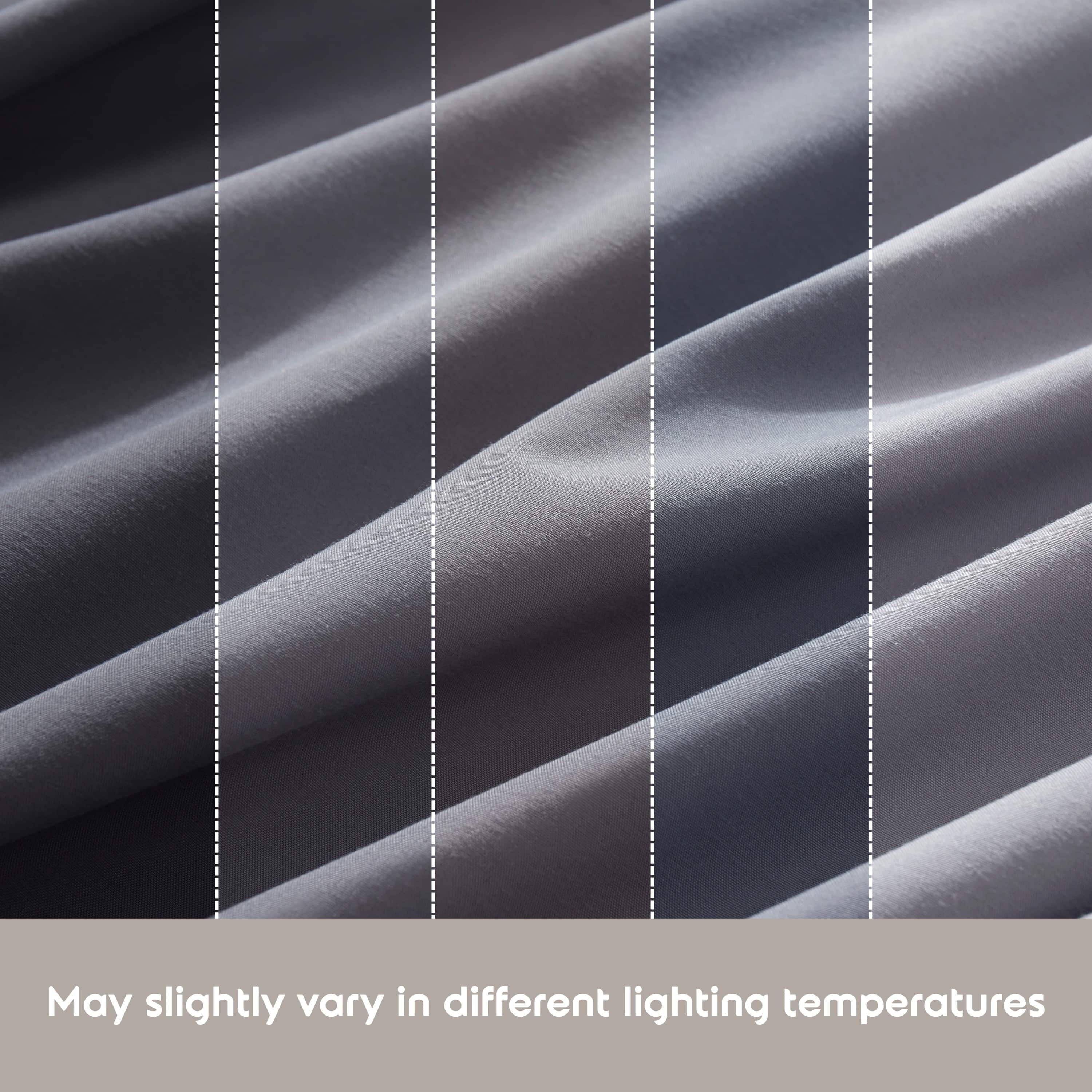 Ultra-Soft Full Size Sheets Set, 1800 Series Bed Sheets Full 4 Piece, Luxury Soft Microfiber Full Sheet Sets, Gray - Breathable Egyptian Cotton Flat & Fitted Sheets Detail