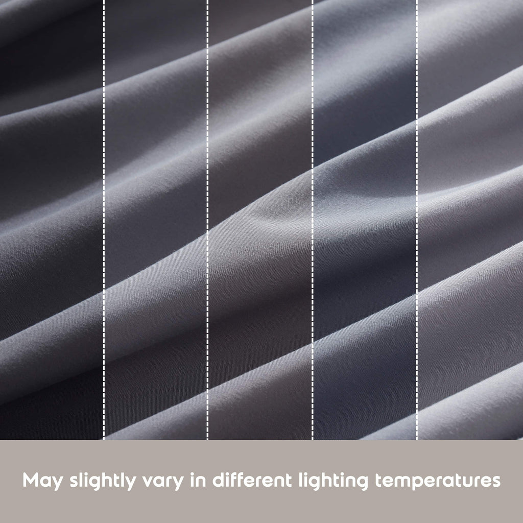 Ultra-Soft Sheet Sets, Deep Pocket 4 Piece, Luxury Soft Microfiber Bed Sheet Sets, GRAY - Luxury Bed Sheet Set with Deep Pockets Detail