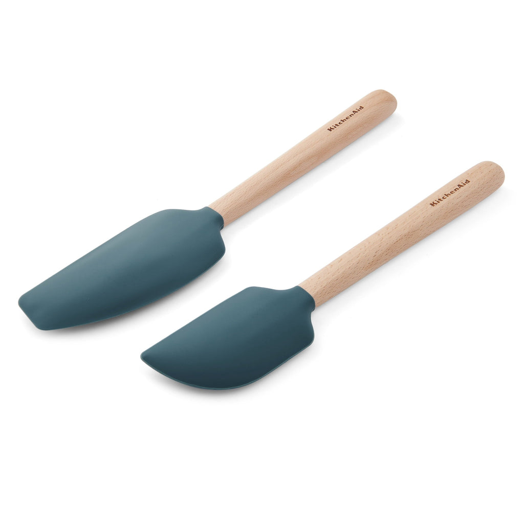 Chef-Quality 2-Piece Silicone Mixing Spatula and Scraper Set for Cooking, Agave - Heavy Duty Stainless Steel Kitchen Shears Detail