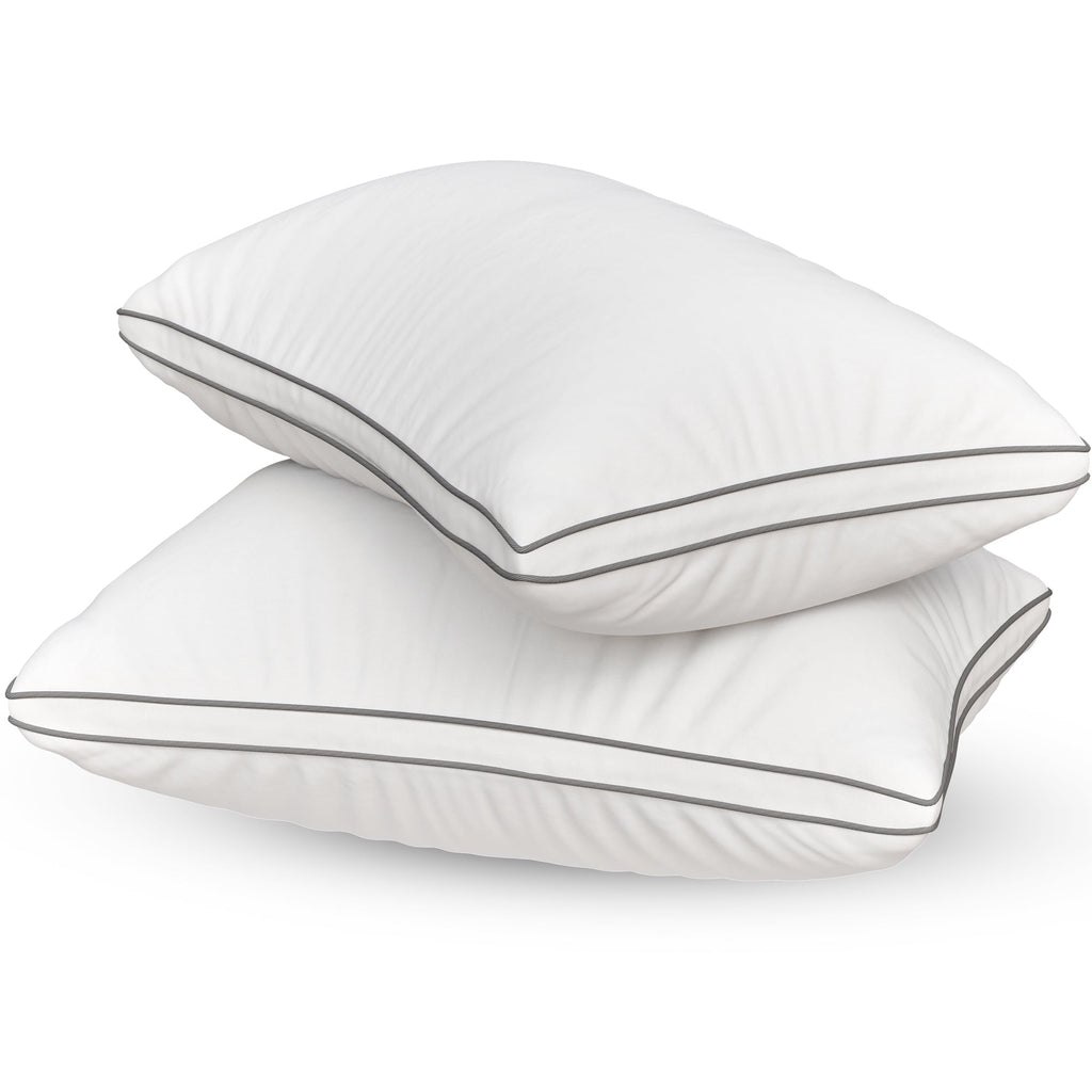 Ergonomic Memory Foam Bed Pillows Queen Size Set of 2 - Luxury Down Alternative Pillow - 5 Star Hotel Pillows for Back, Side and Stomach Sl... - Decorative Throw Pillow Cushion for Sofa & Bed Detail