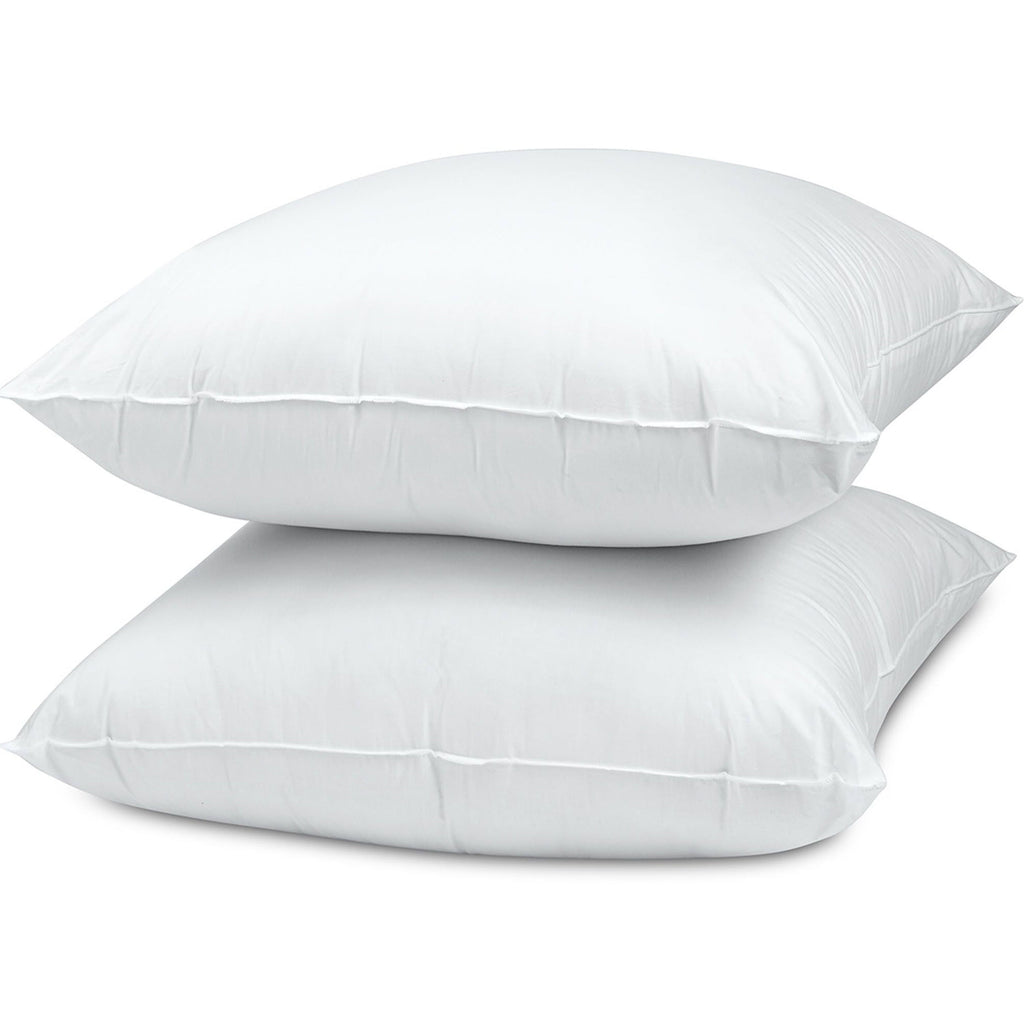 Ergonomic Memory Foam Cotton Euro Throw Pillow, 26" x 26", White- Allergy Defense Fabric - Decorative Throw Pillow Cushion for Sofa & Bed Detail