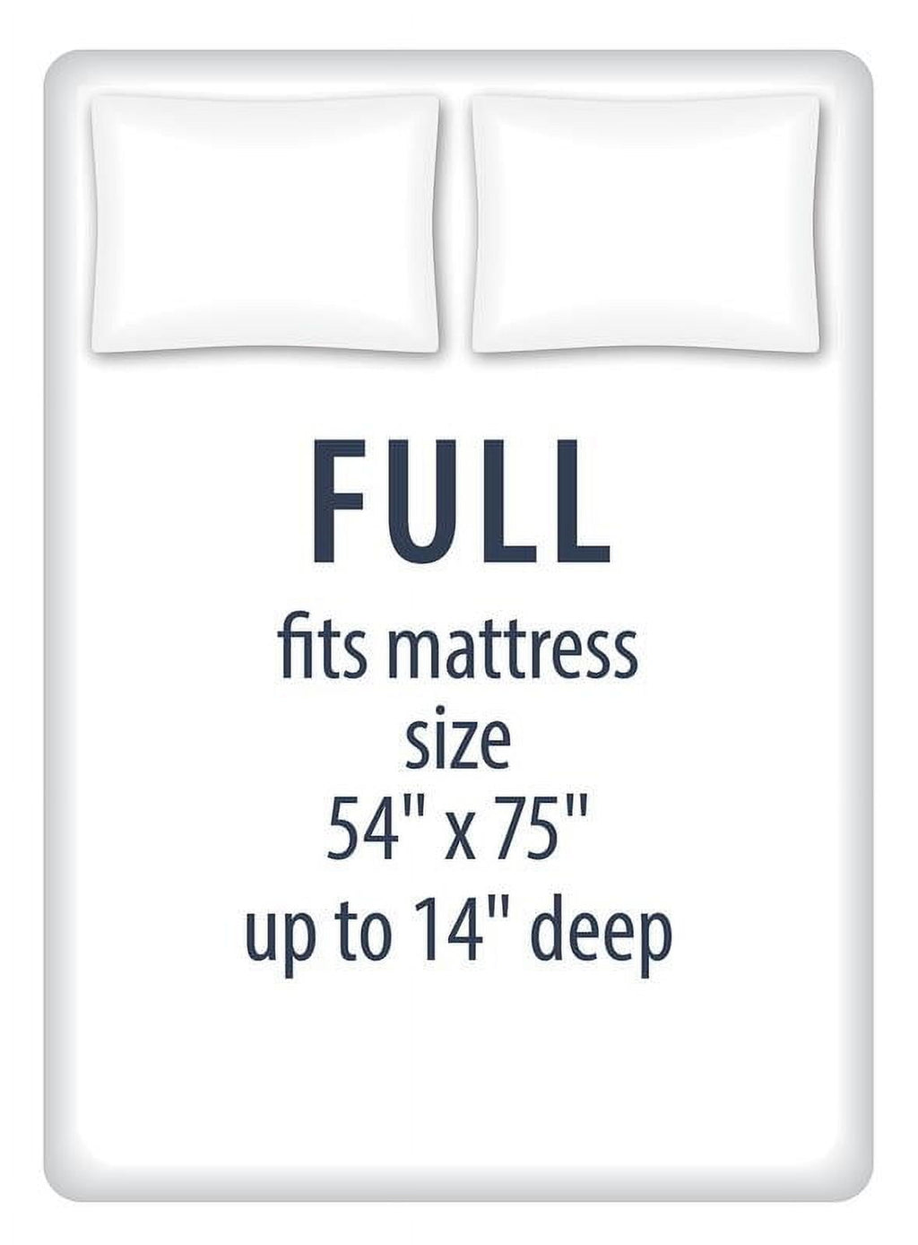 Wrinkle-Resistant Kids Soft Microfiber Sheet Set, Navy Blue Stars, Full, 4 Pieces, Easy Care - Breathable Egyptian Cotton Flat & Fitted Sheets Detail